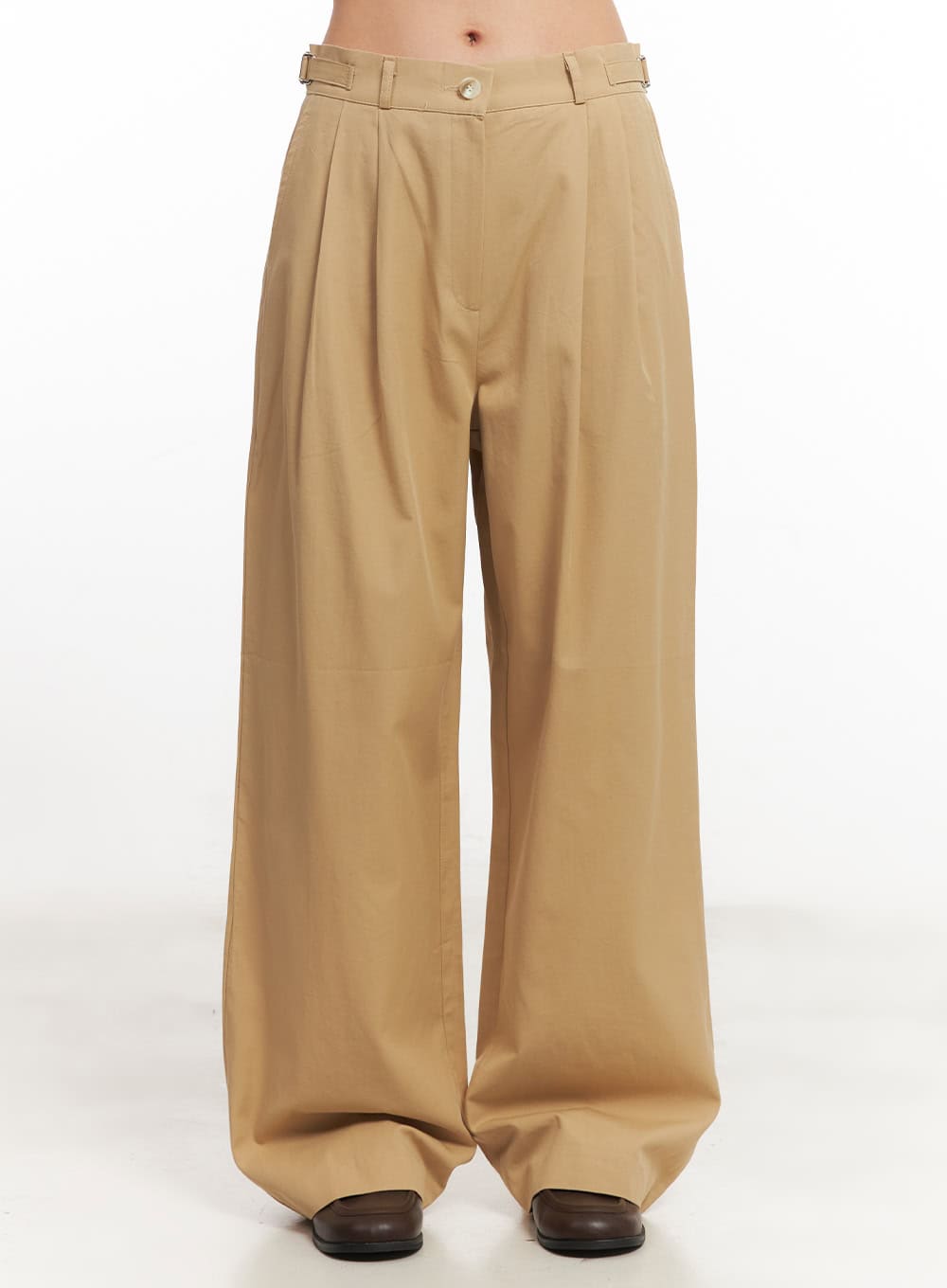 Pintuck Cotton Tailored Trousers CA502