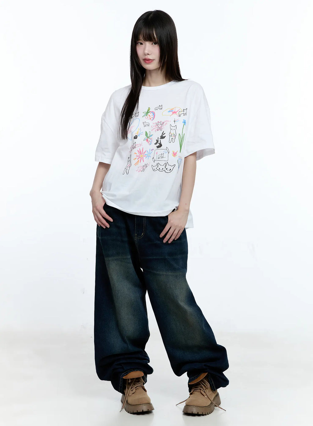 Jinnie Washed Wide-Leg Jeans CG511
