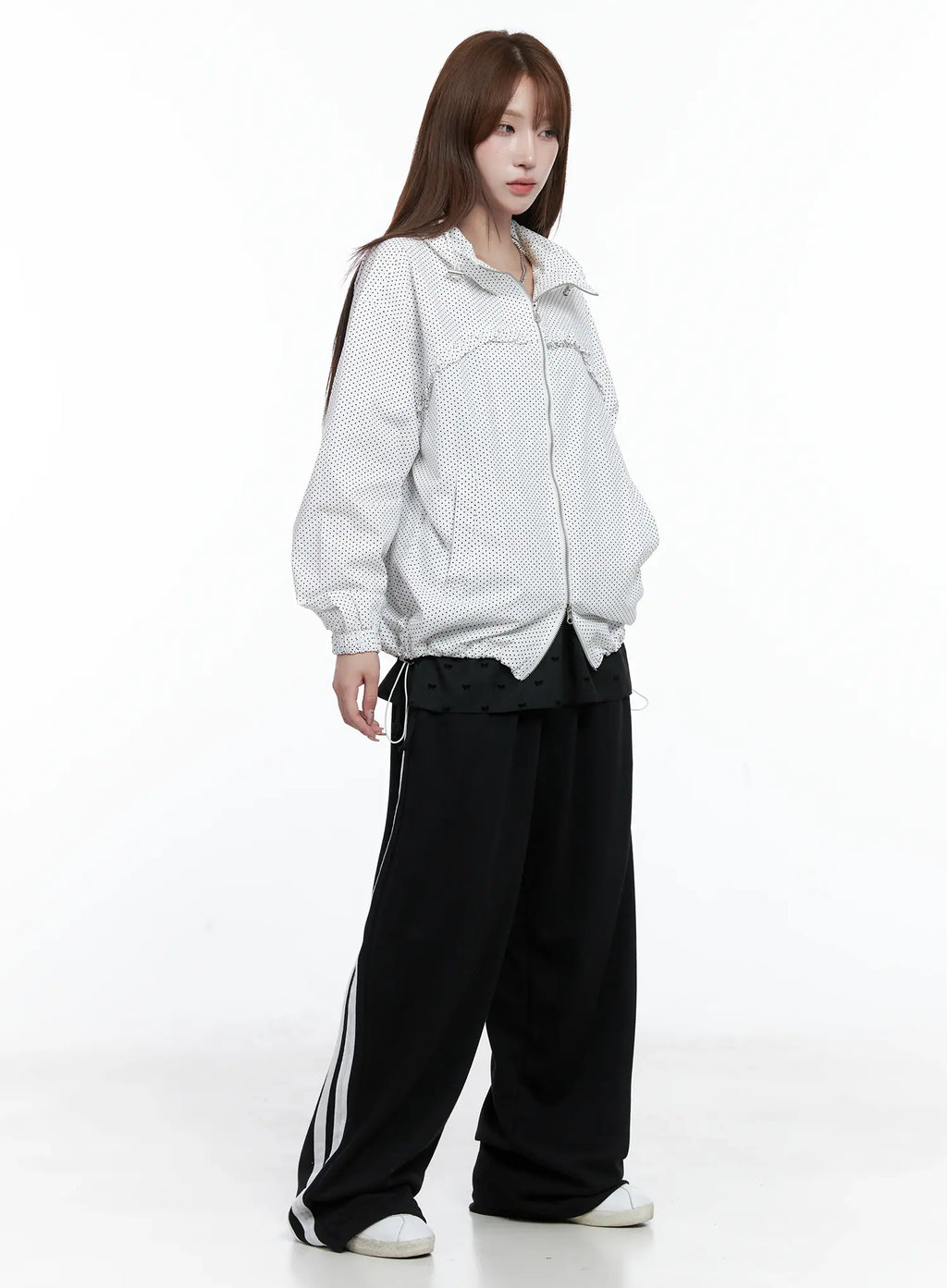 Polka-Dot Hooded Windbreaker CS501