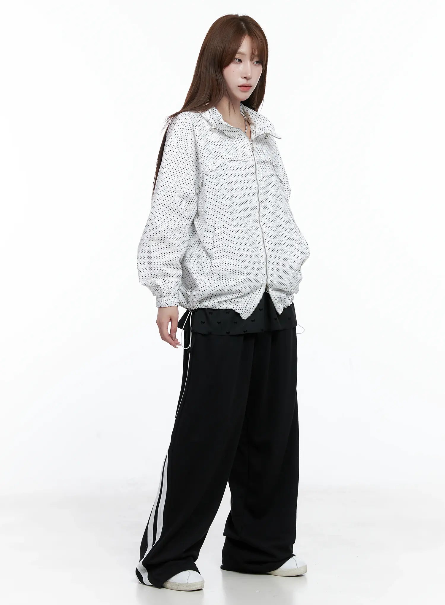 Polka-Dot Hooded Windbreaker CS501