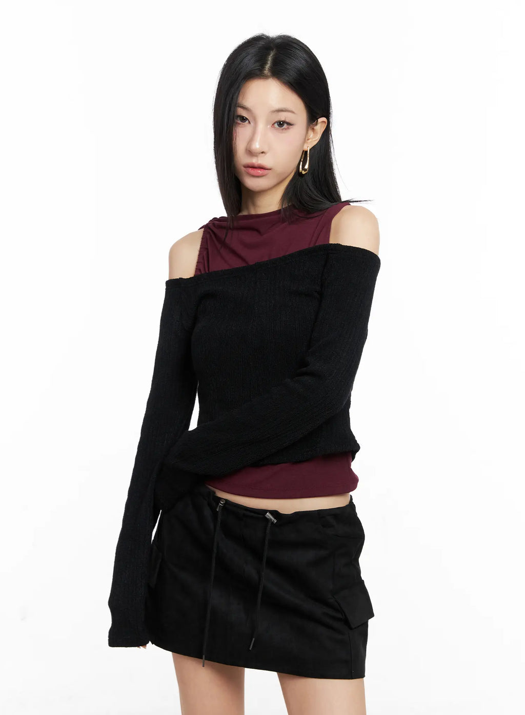 Off-Shoulder Crop Top CC1109