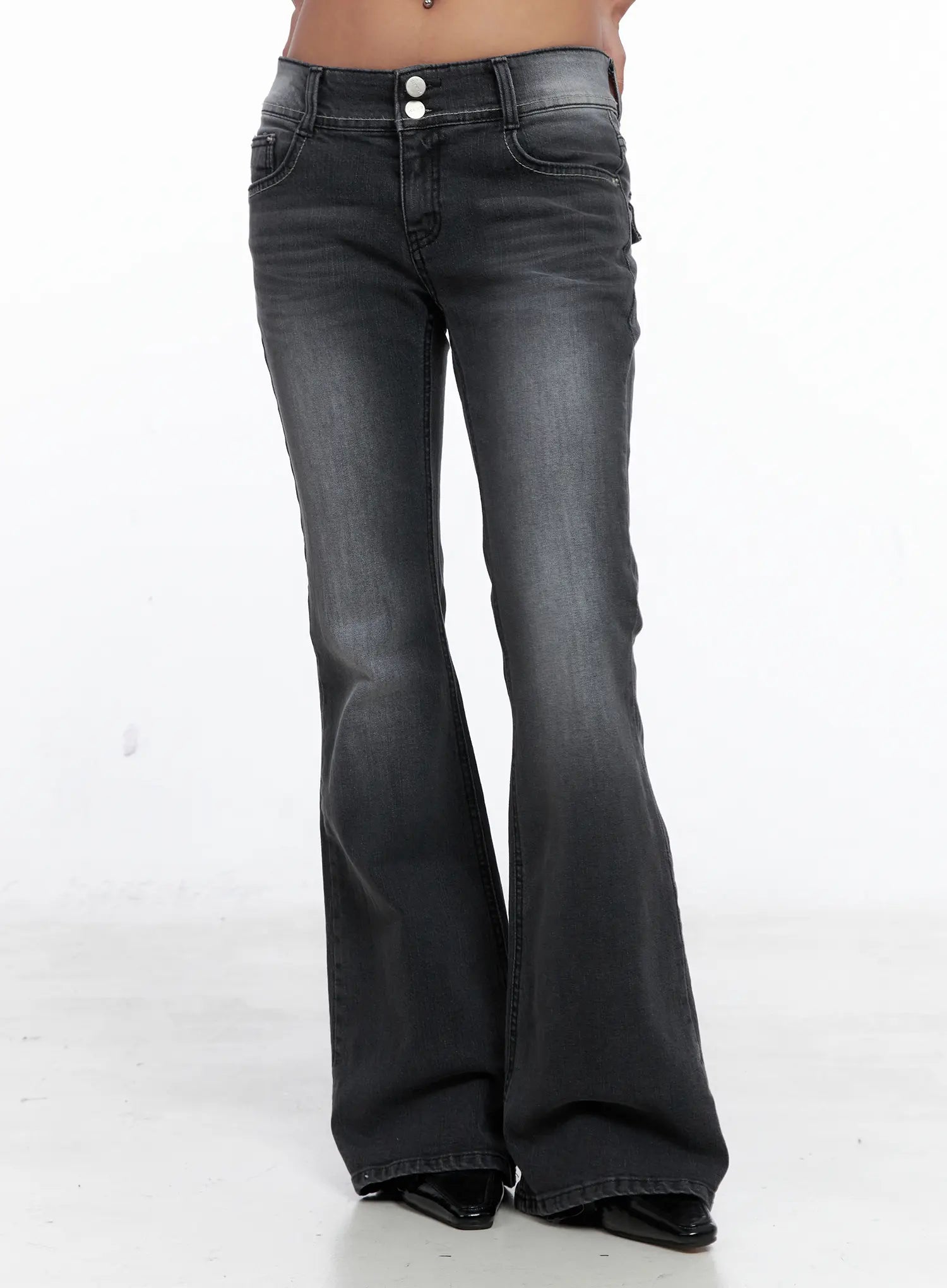 Elis Double Button Flare Jeans CS524