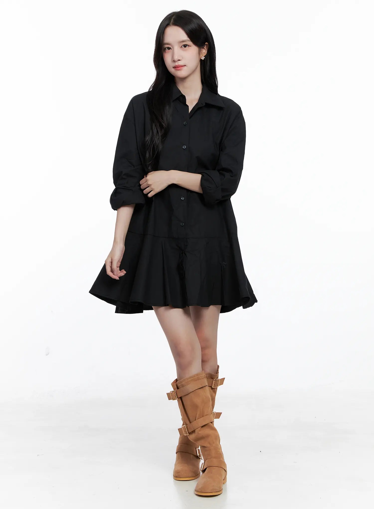 Button-Up Midi Dress CS519