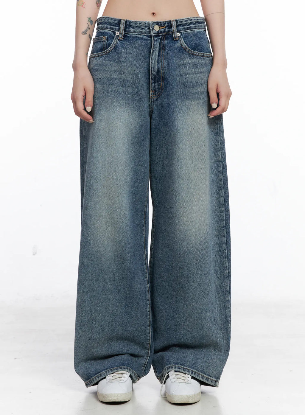 Joo Washed Wide Leg Jeans CS510