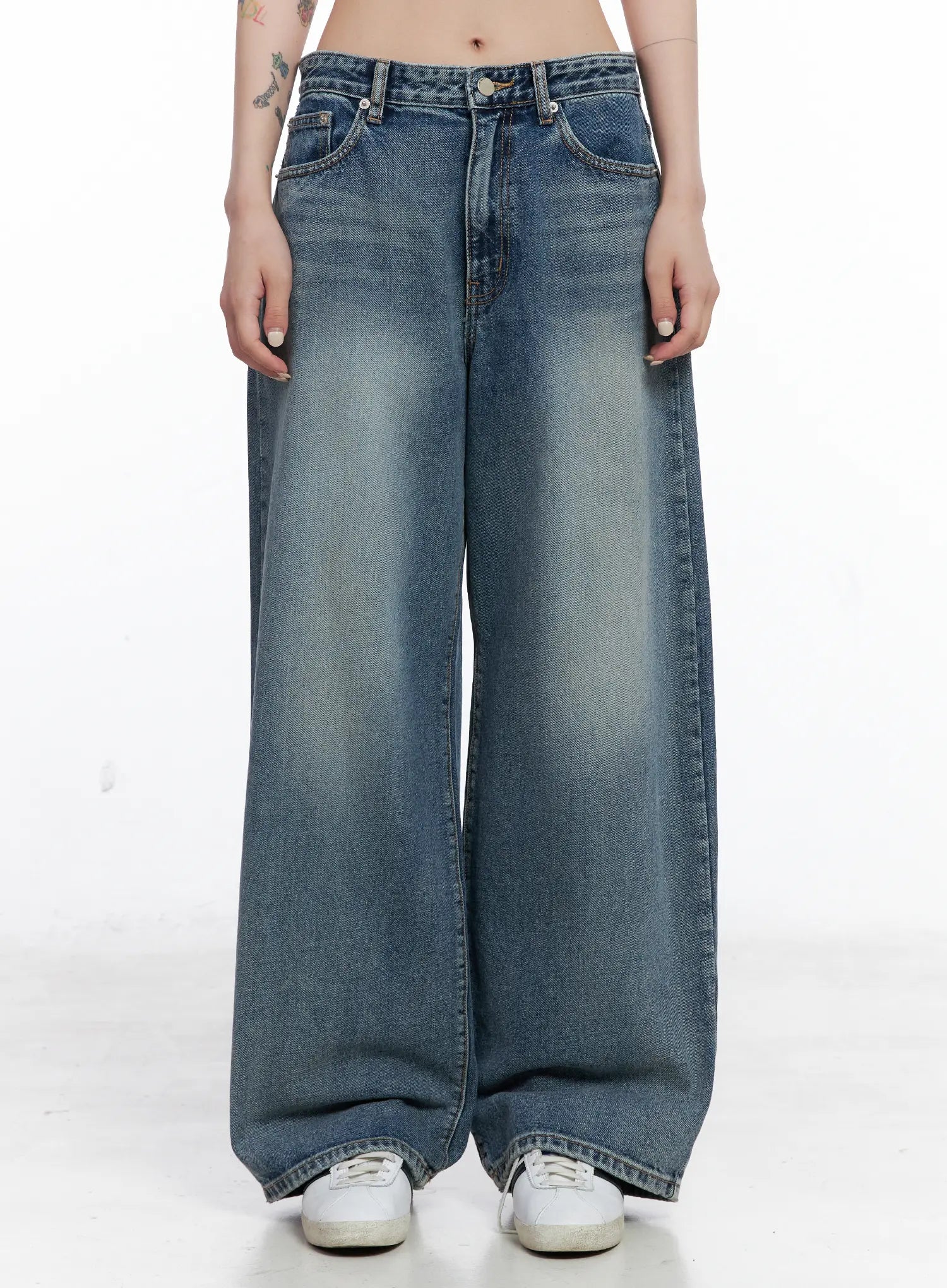 Joo Washed Wide Leg Jeans CS510