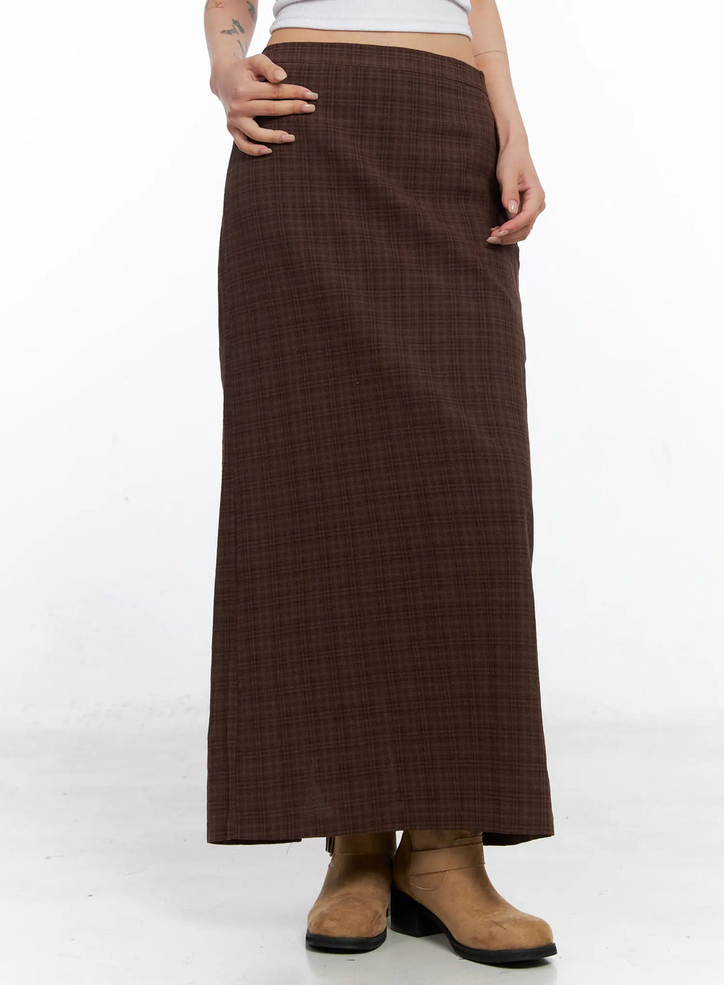Plaid Maxi Skirt CC1809