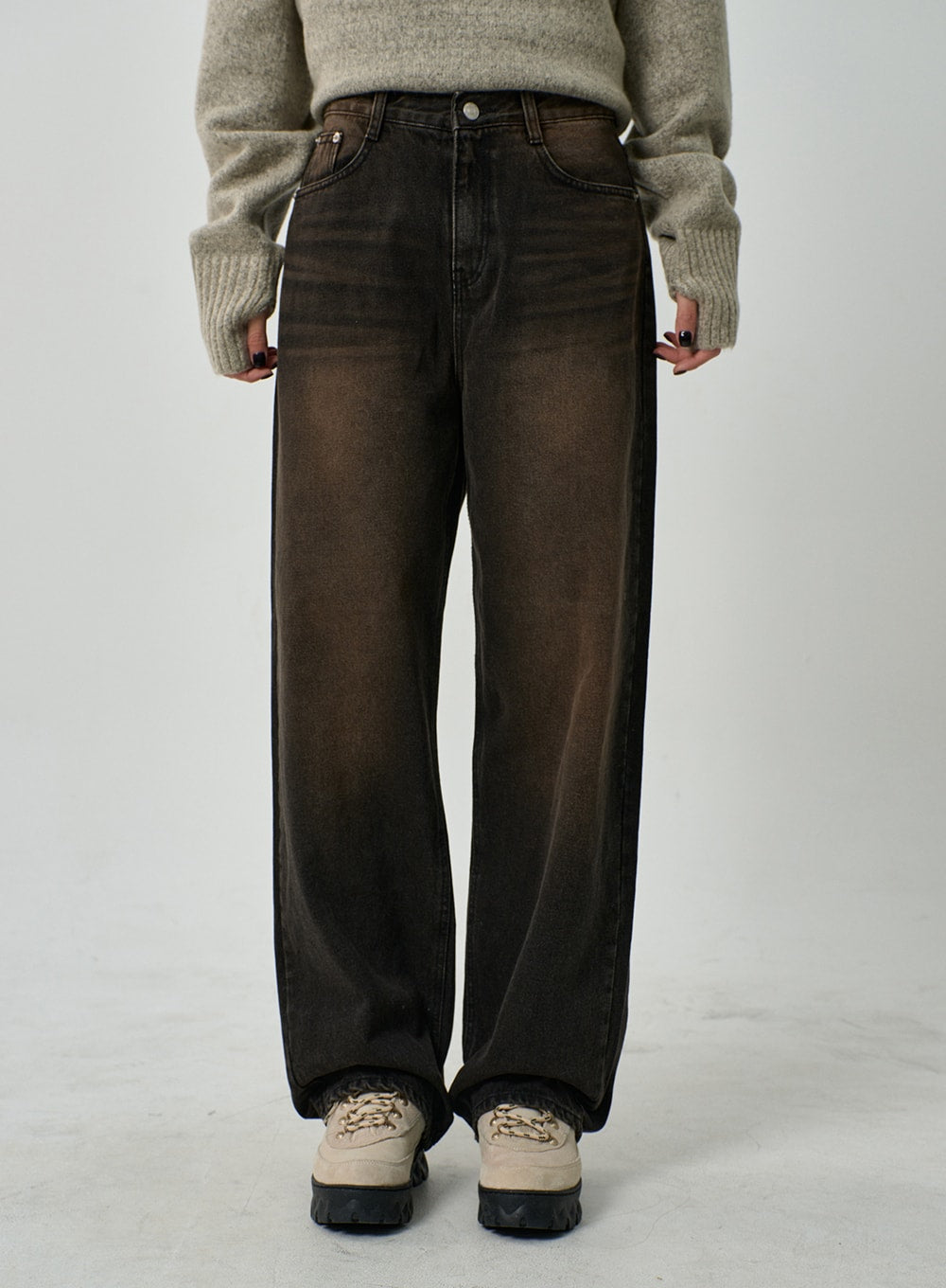 Washed Wide Leg Jeans CD14