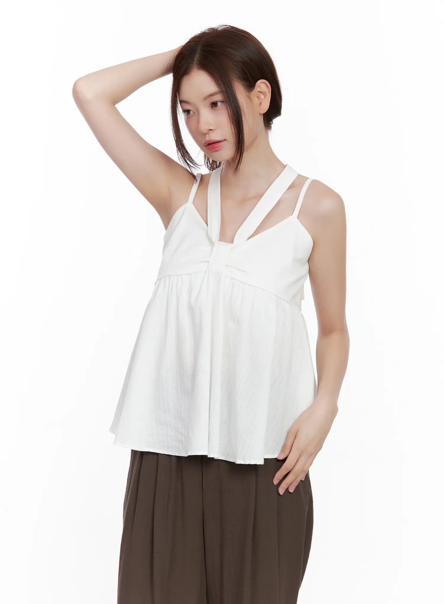 Ribbon Tie Tank & Scarf Set CL502