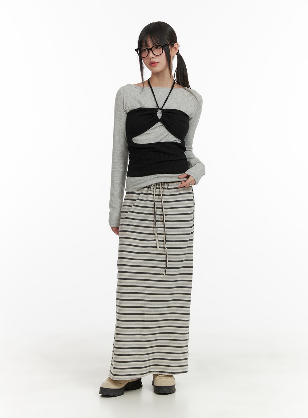 Cut Out Halter Top CA418