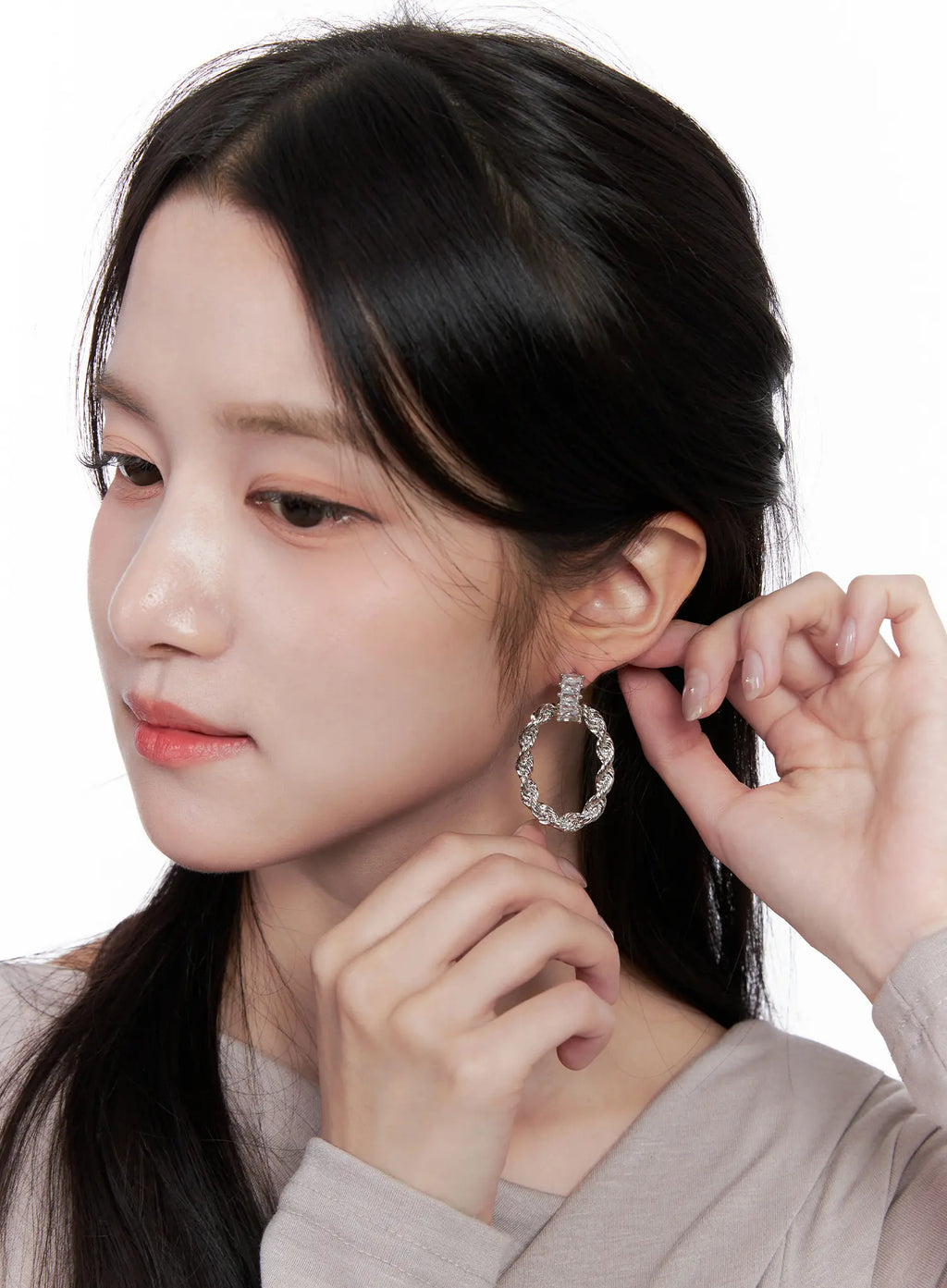 Braided Hoop Earrings CS523