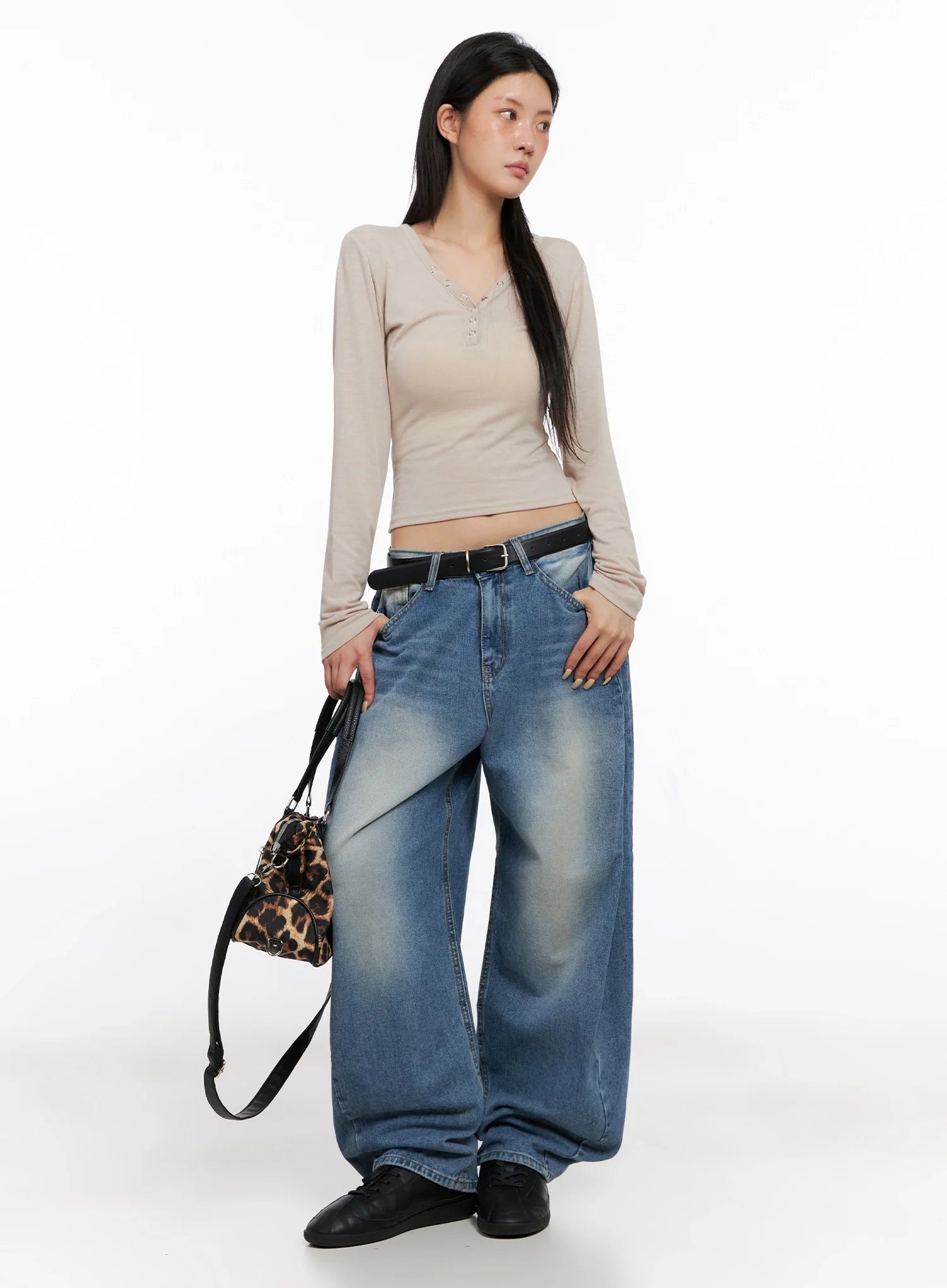 Ruthie Side Pleat Relaxed-Fit Jeans IS515