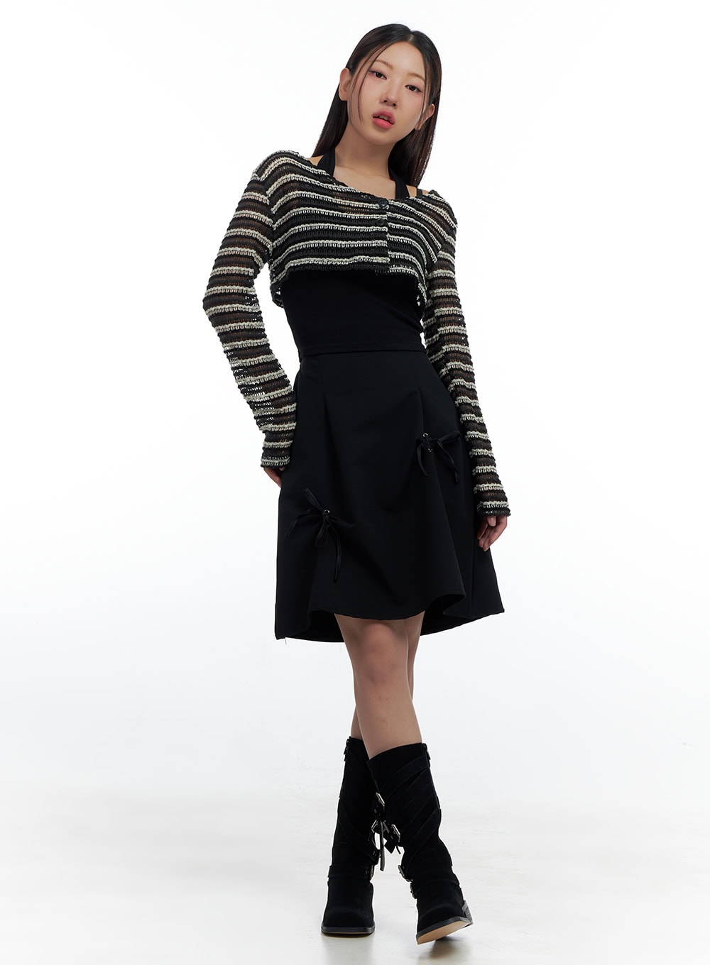 Ribbon Charm Midi Skirt CS424
