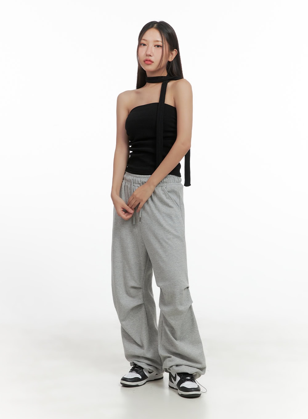 Pintuck String Wide Sweatpants CO404
