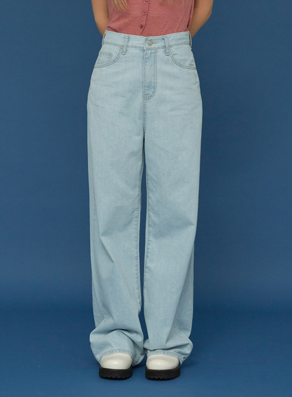 Basic Wide Denim Pants CG02