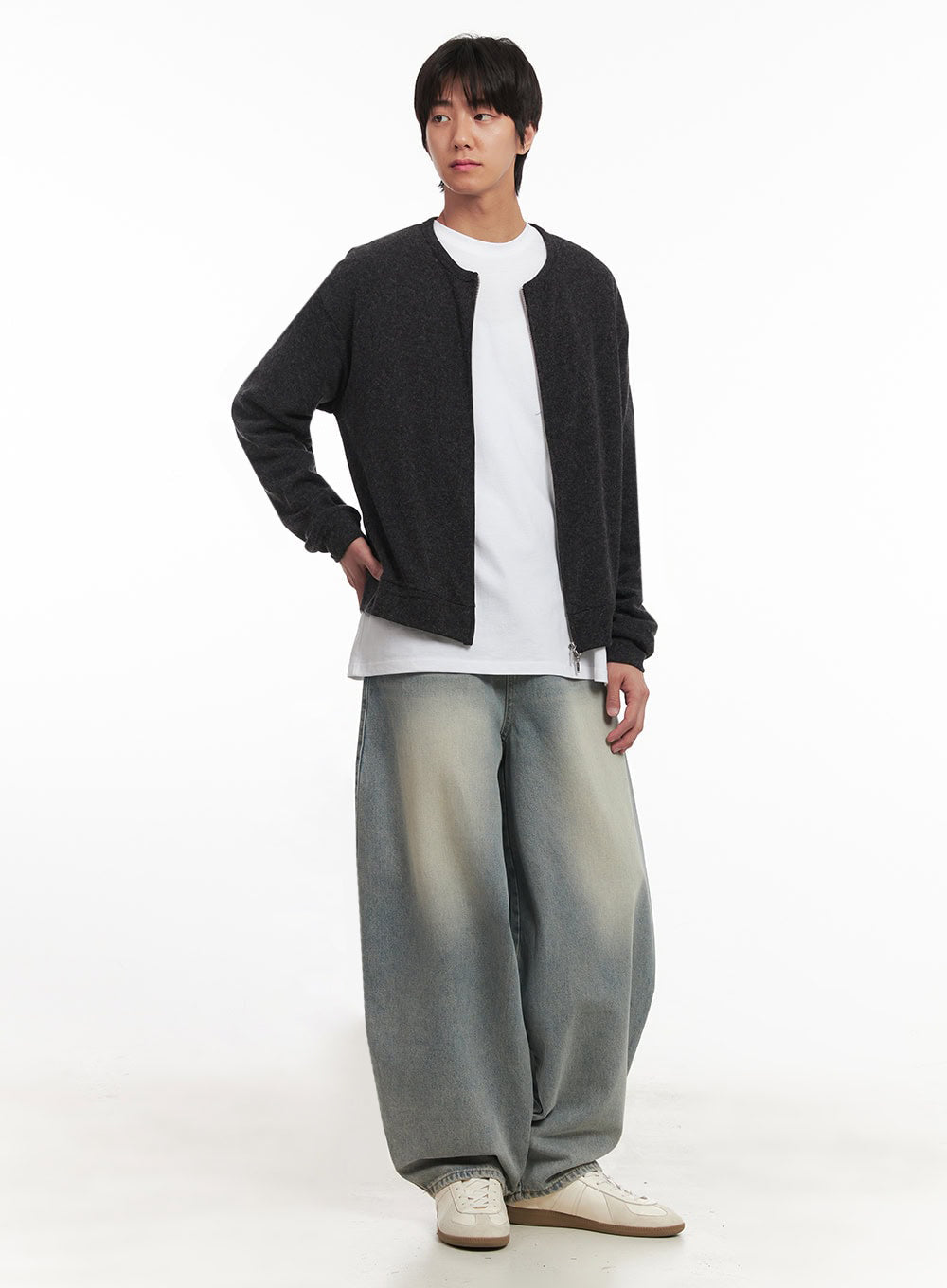 Men's Cozy Zip-Up Cardigan IA511