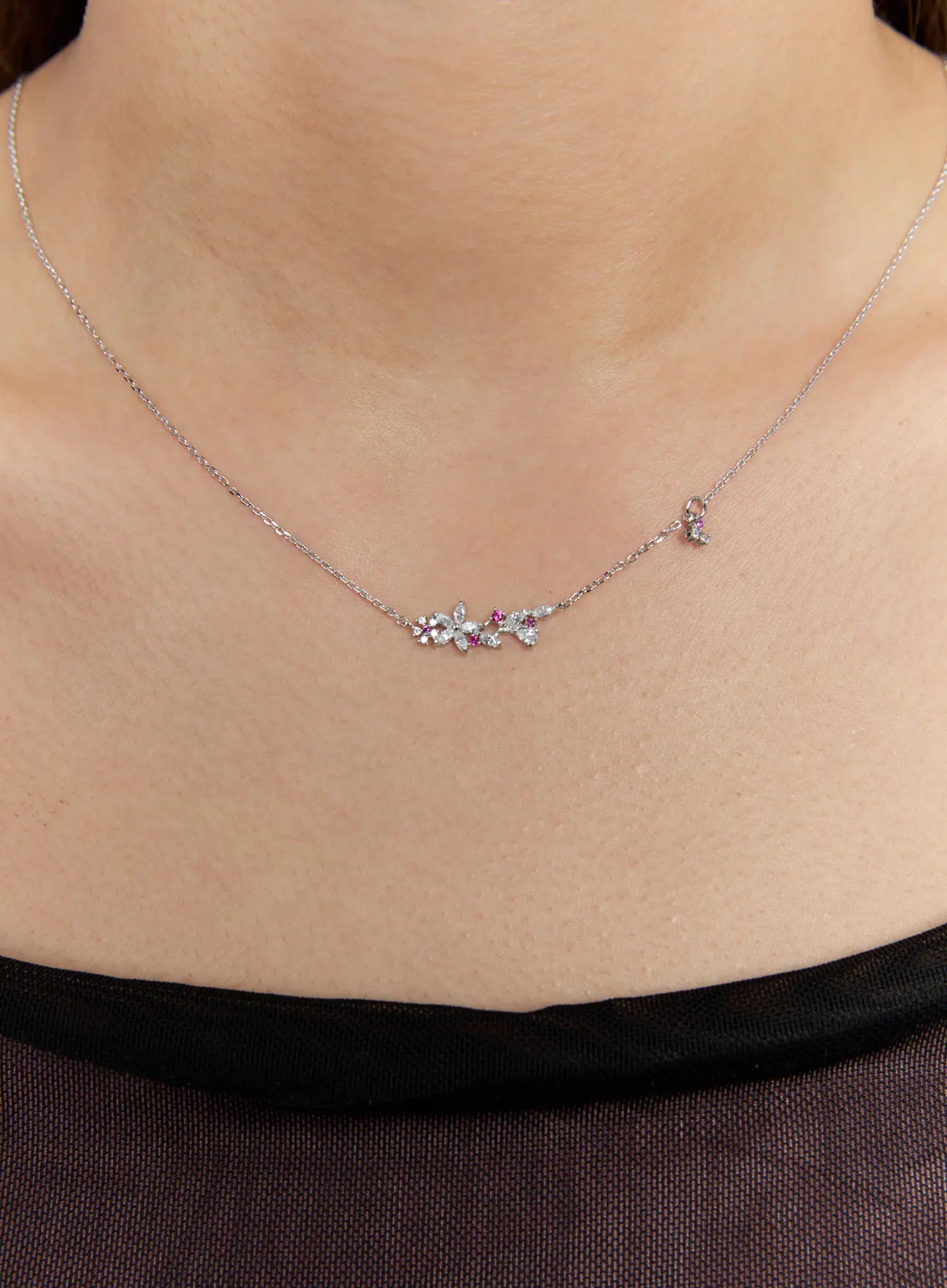 Blooming Ruby Necklace IS517