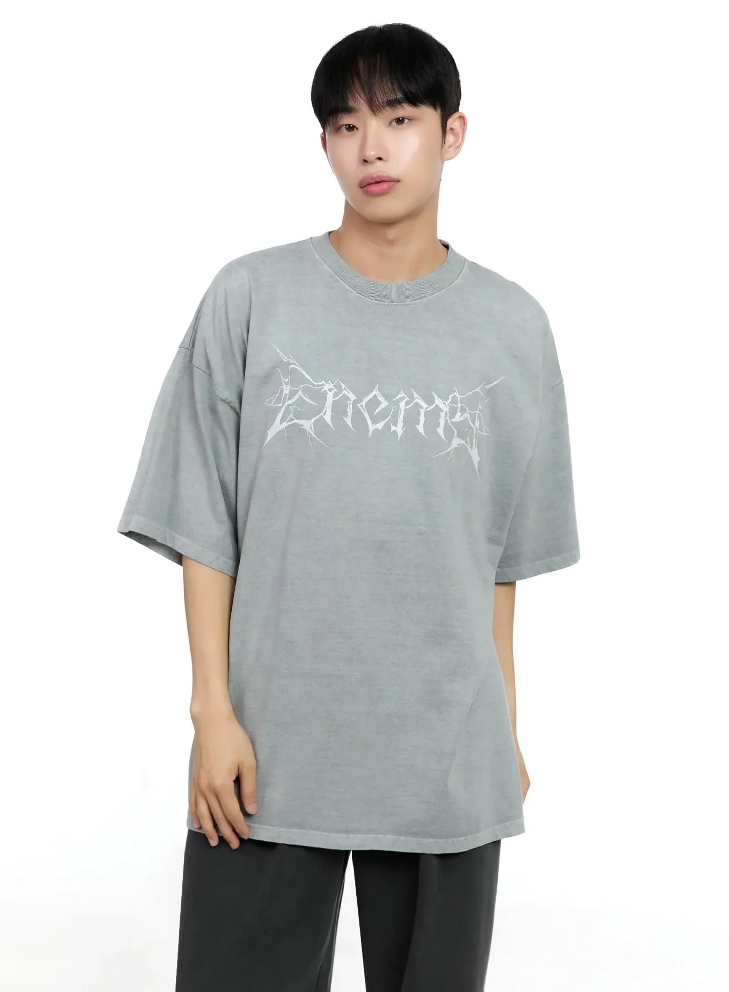 Men's Oversized Text Graphic Tee IG520