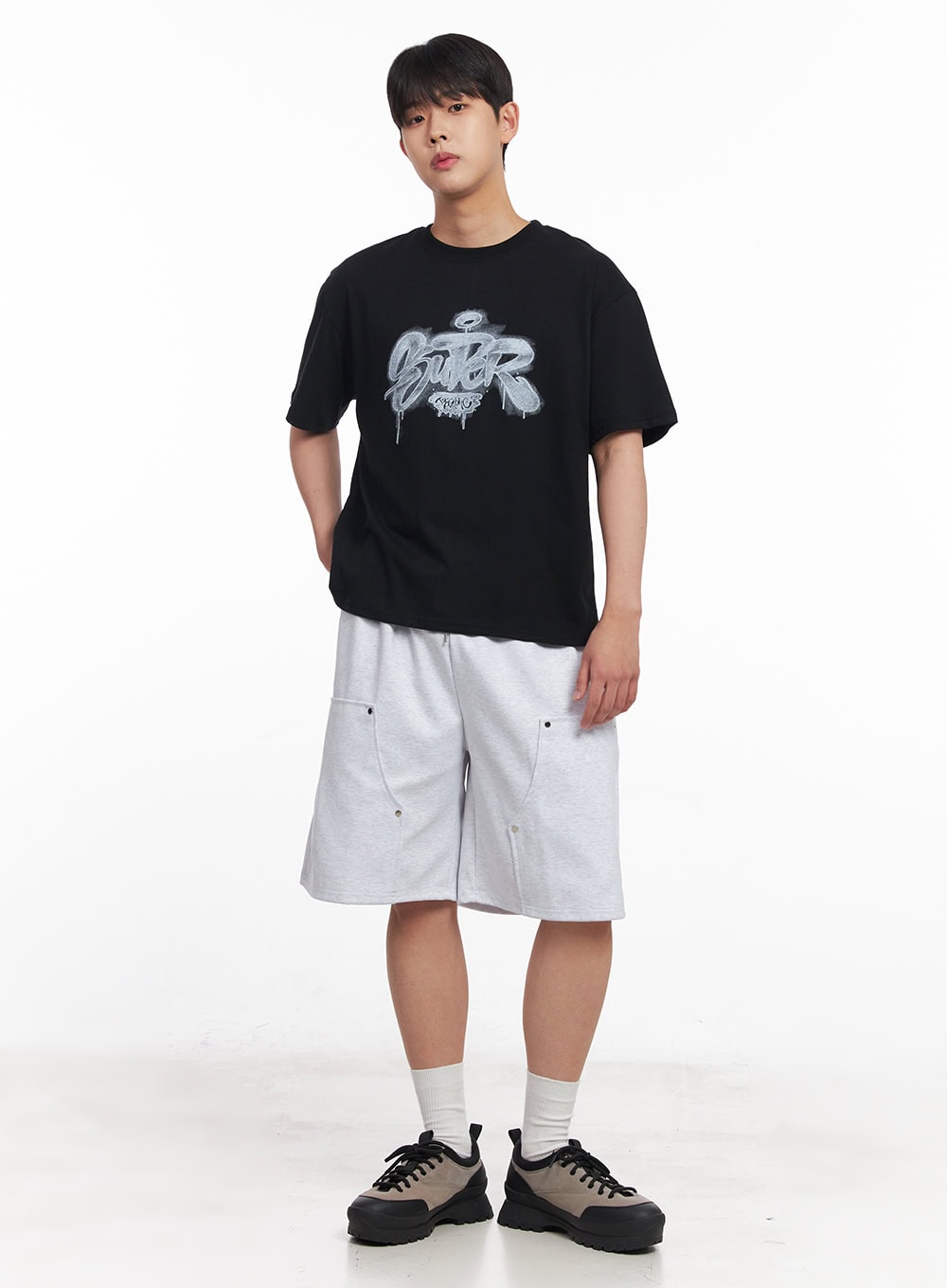 Men's Loose-Fit Graffiti T-Shirt IY520