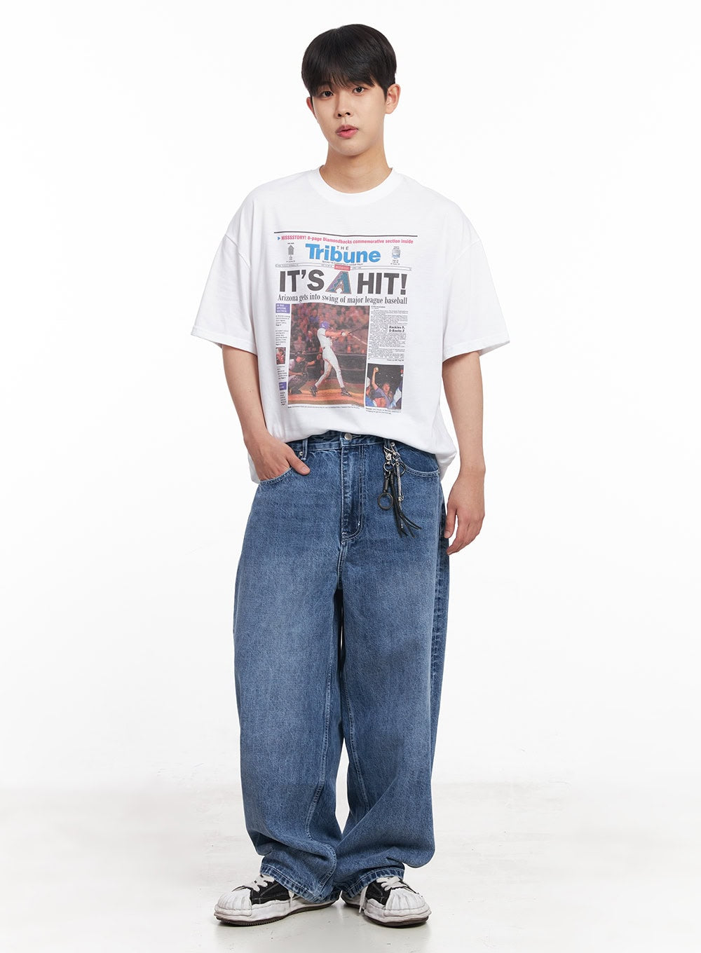 Men's Sport Graphic Oversized T-Shirt IY522