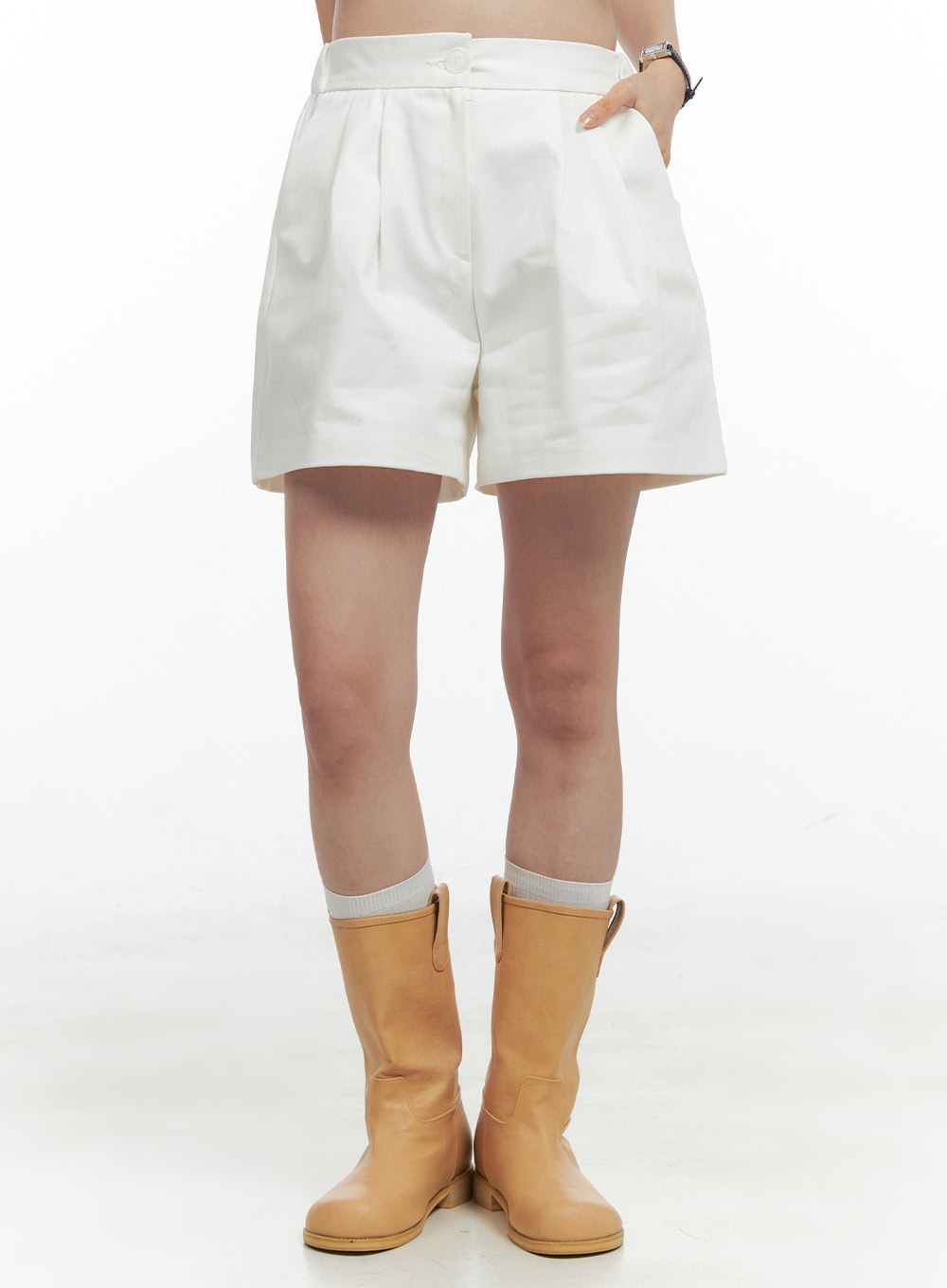 Cotton Pintuck Shorts OG412