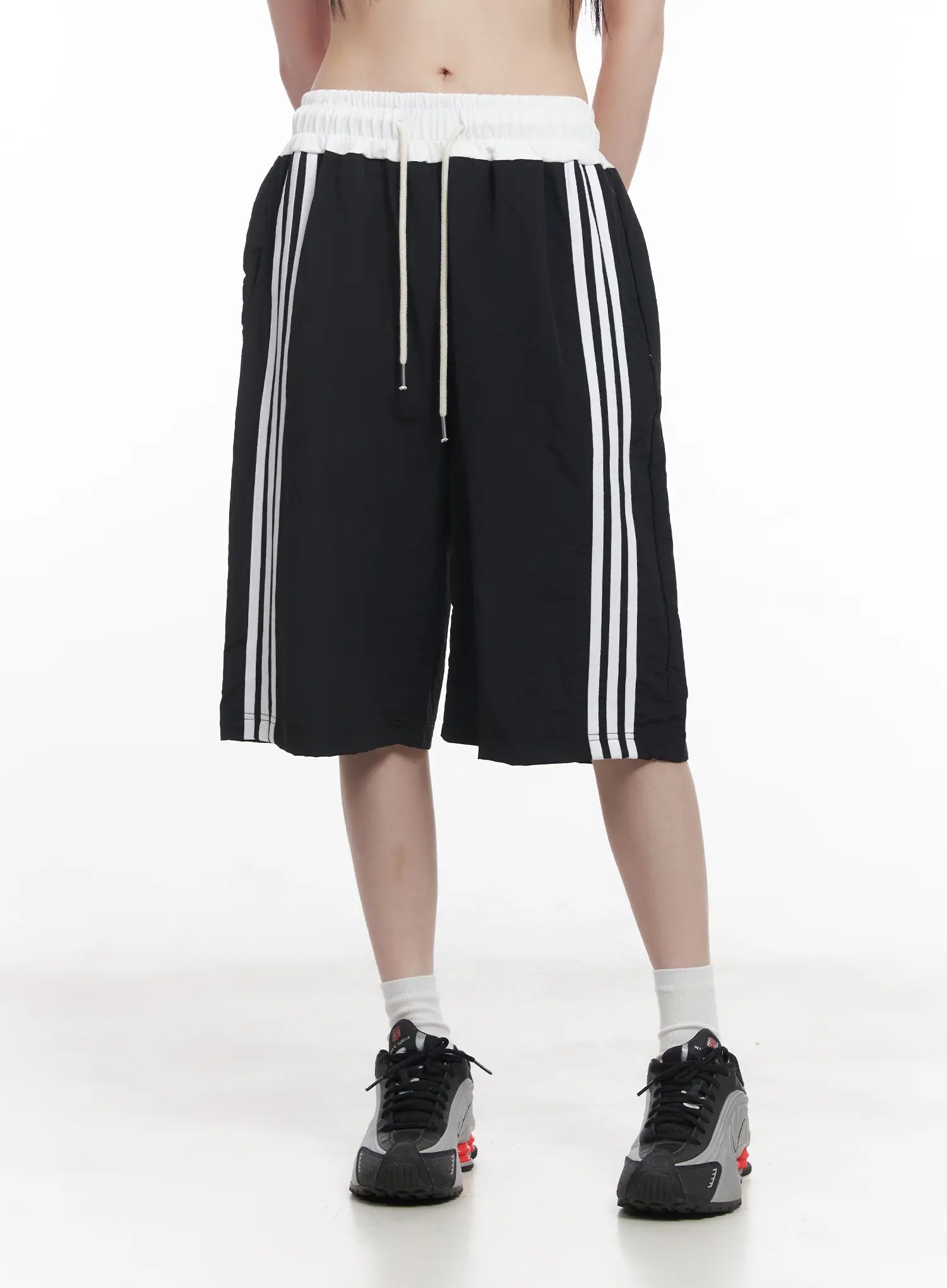 Striped Bermuda Sweat Shorts CU518