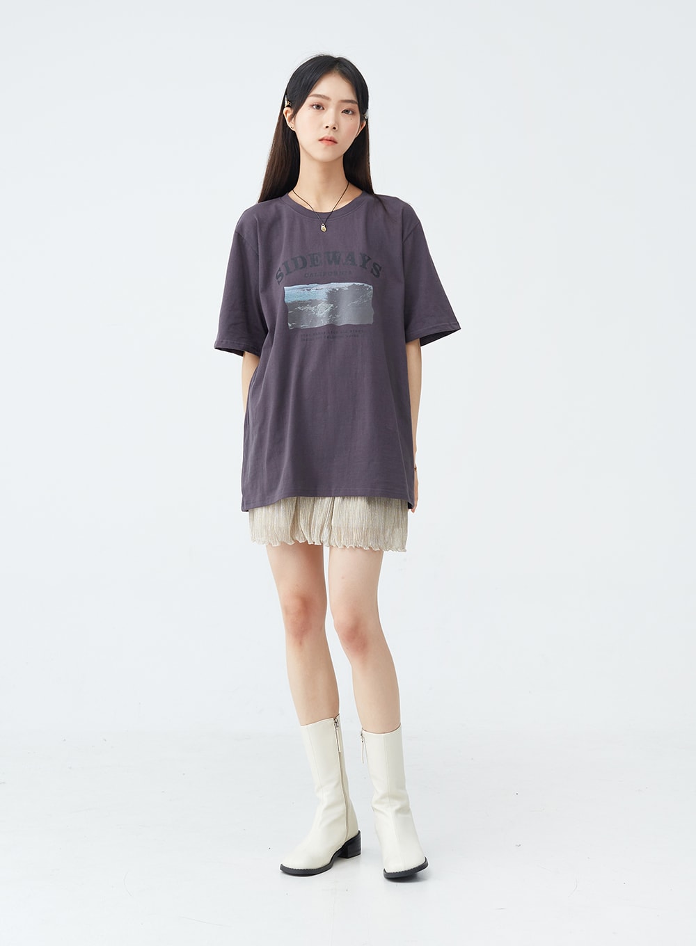 Sideways Graphic Oversized Tee OU19