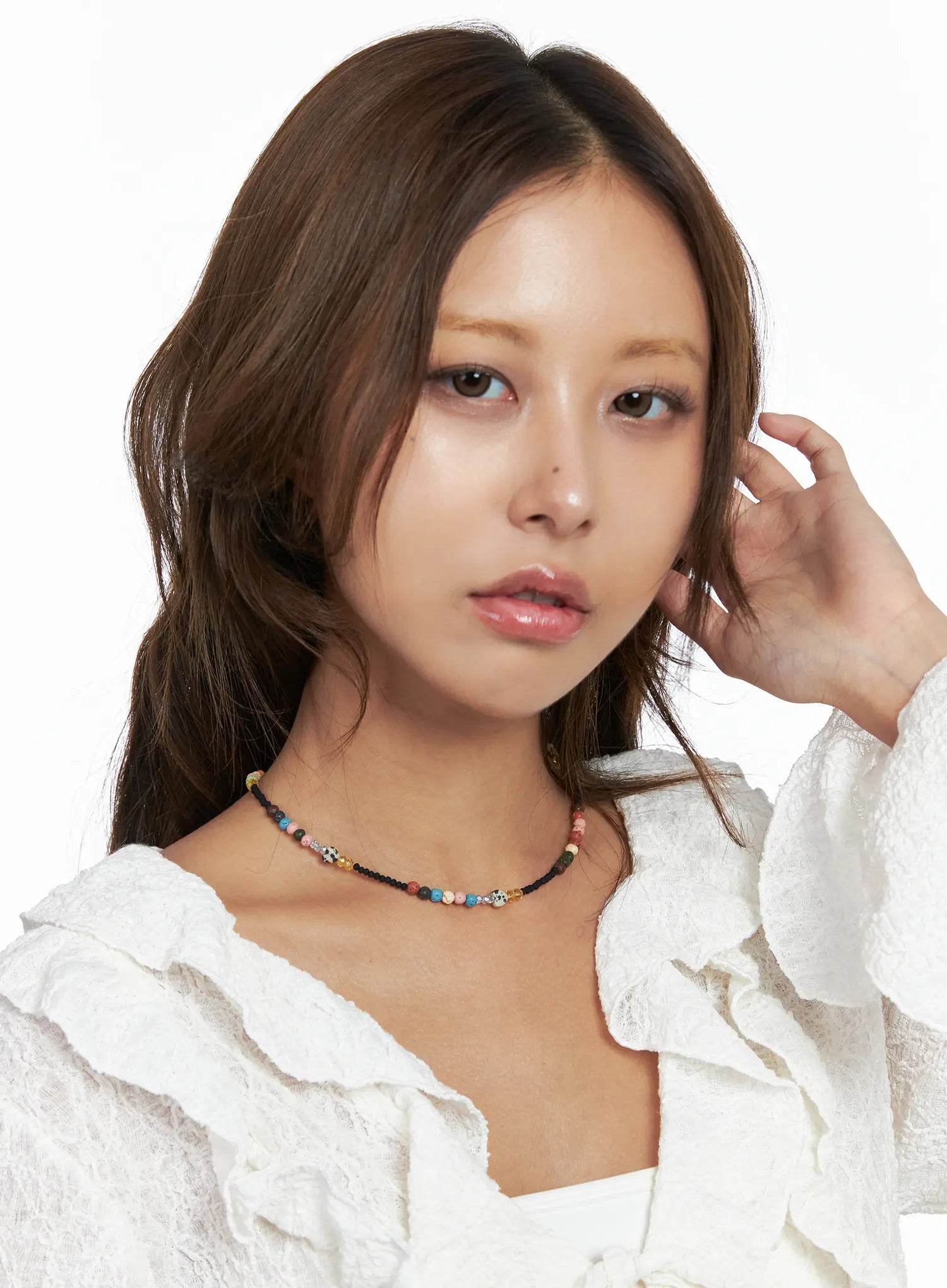 Multicolor Beaded Choker Necklace CO513