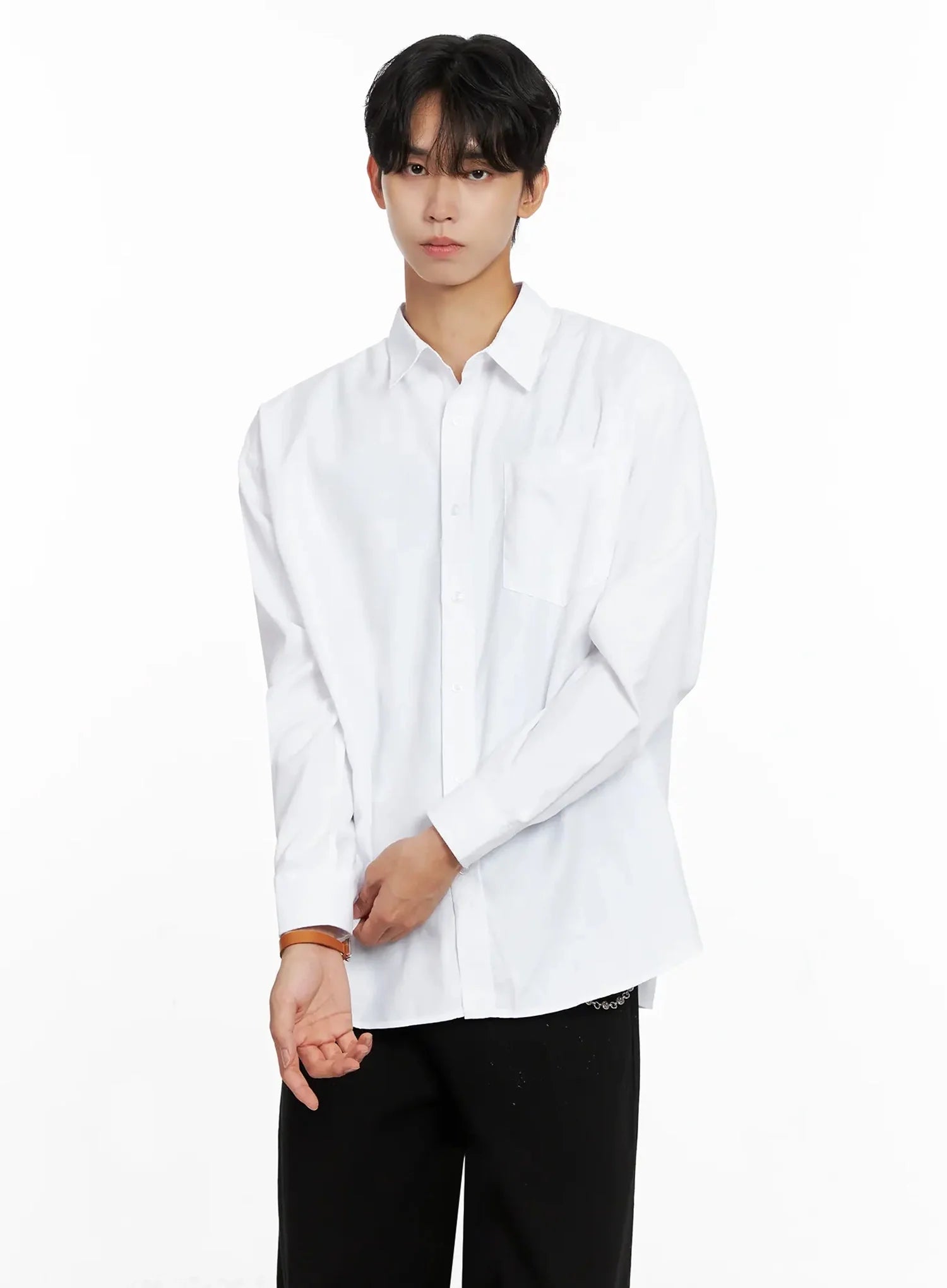 Men's Essential Button-Up Shirt IO517