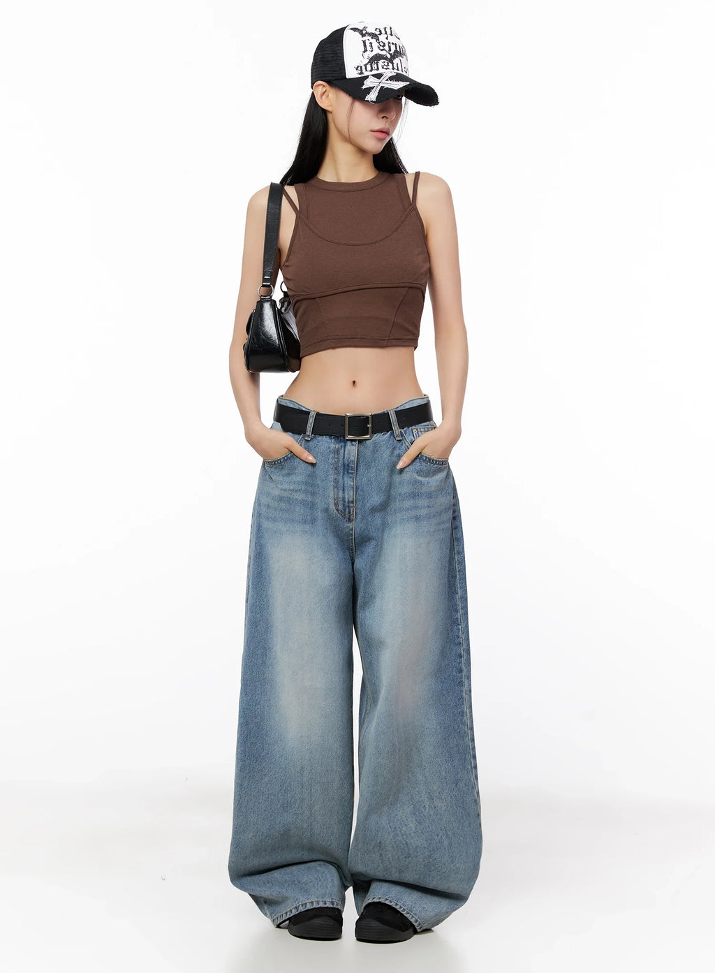 Double Strap Sleeveless Crop Top IG508