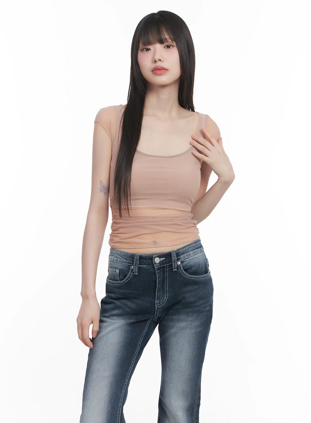 Sheer Chic Crop Tee CU518