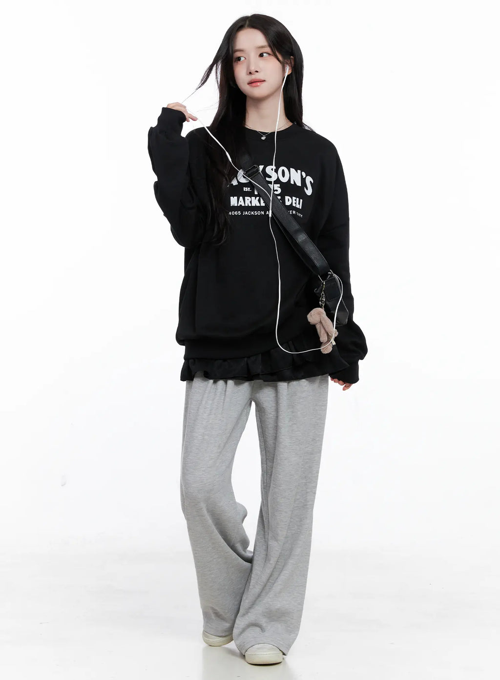 Pintuck Wide-Leg Sweatpants CS519