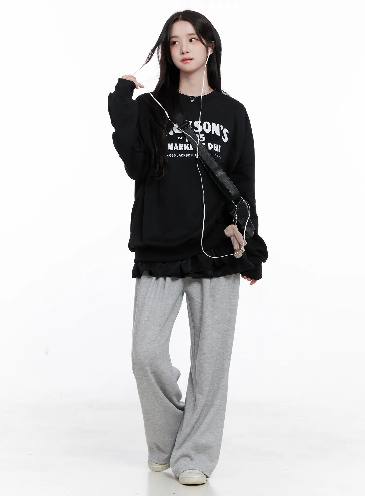 Pintuck Wide-Leg Sweatpants CS519