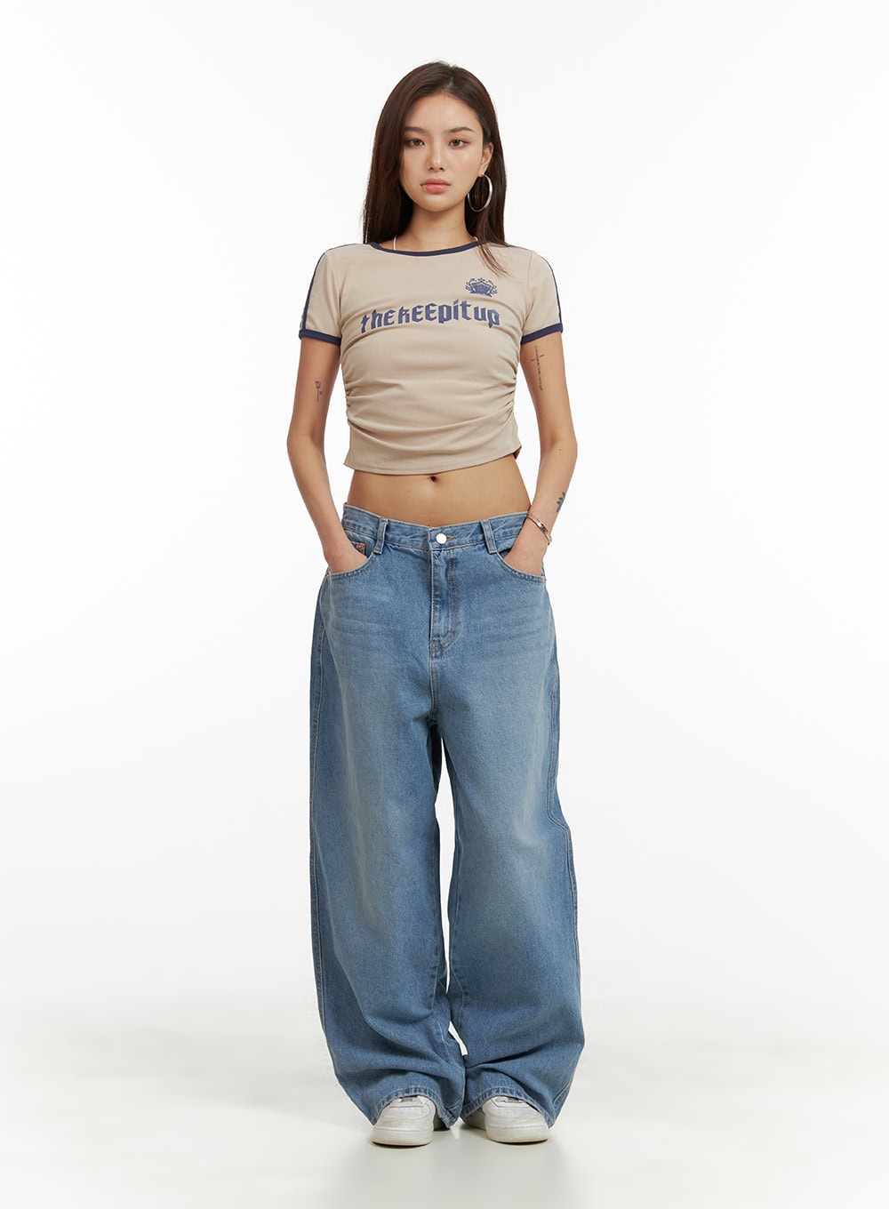 Low Rise Loose Fit Baggy Jeans CY431