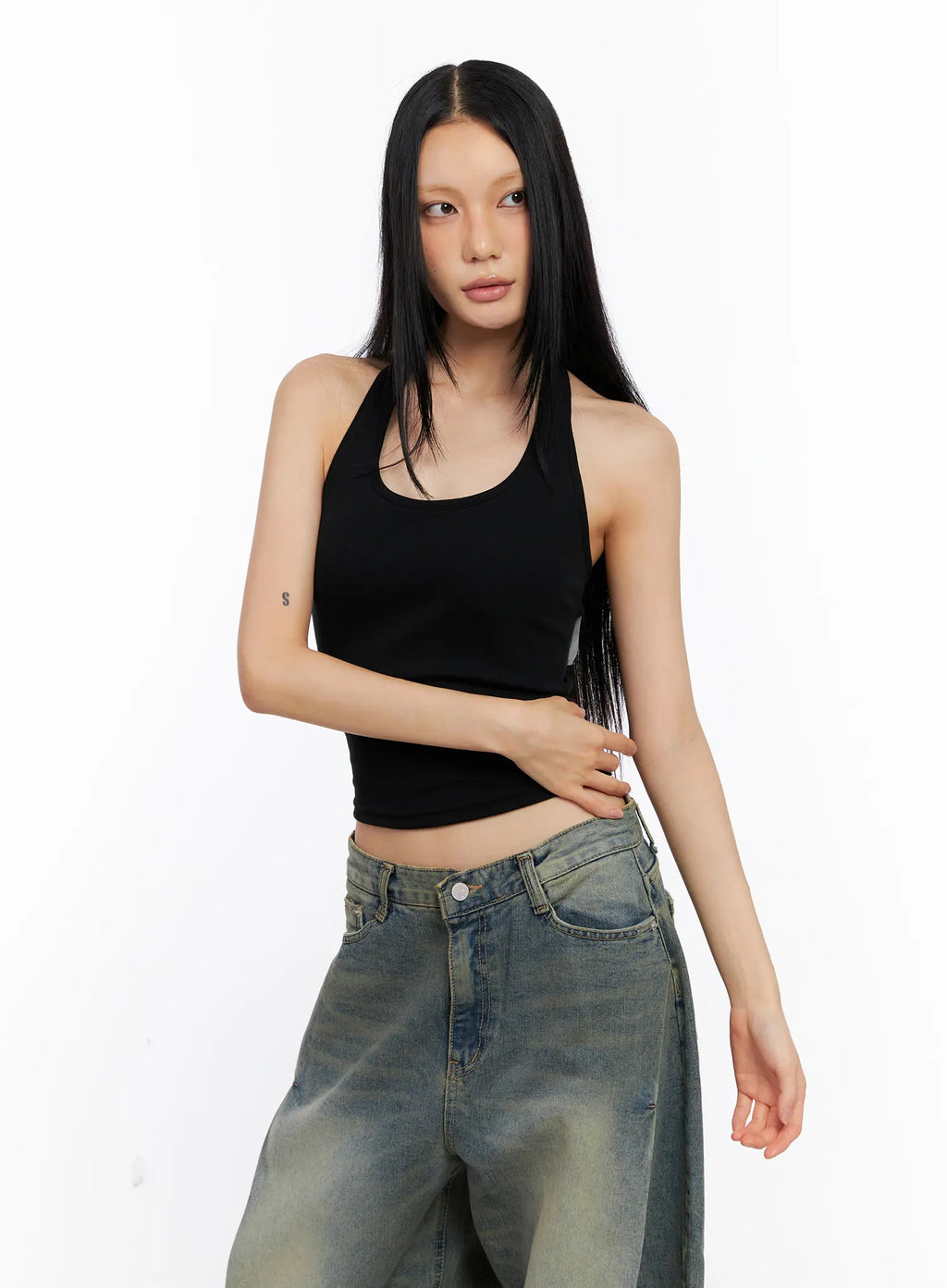 Basic Halter Crop Tank CL530