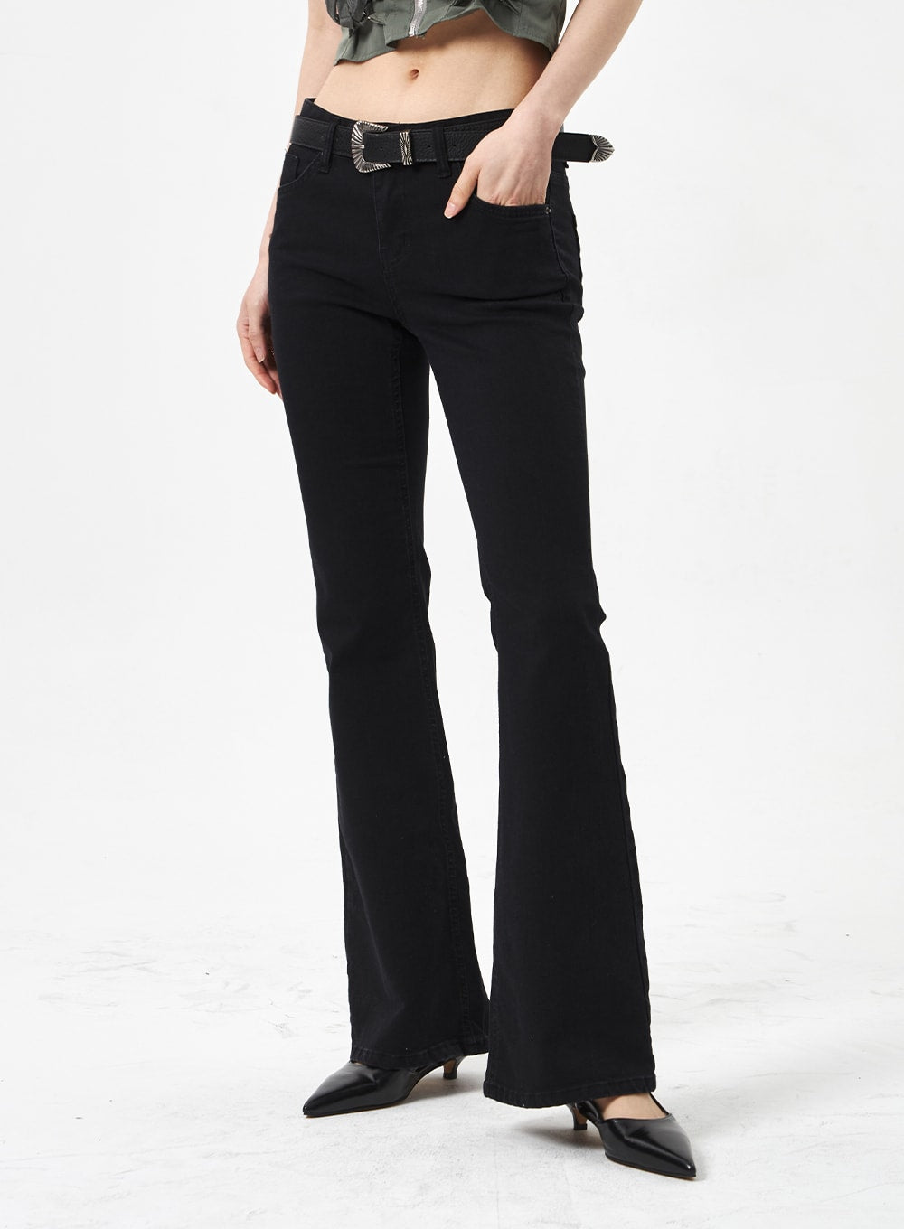 Bootcut Cotton Pants CA310