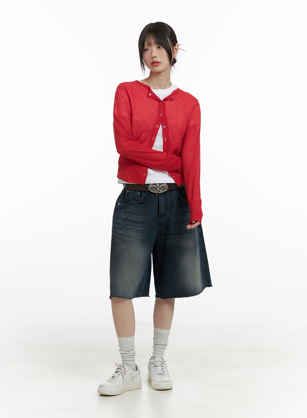 Sheer Elegance Buttoned Cardigan CL412