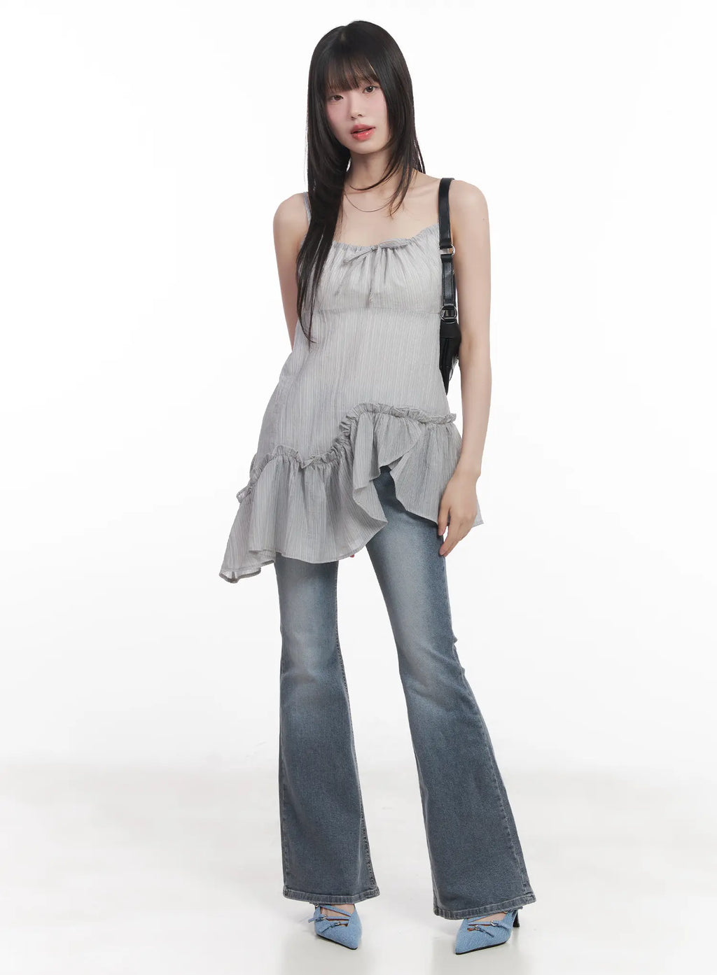 Soyeon Flared Jeans with Hip Pads CU520