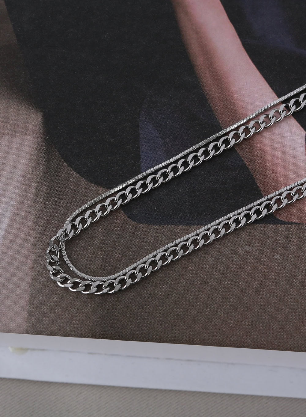 Simple Chain Set Necklace IL405