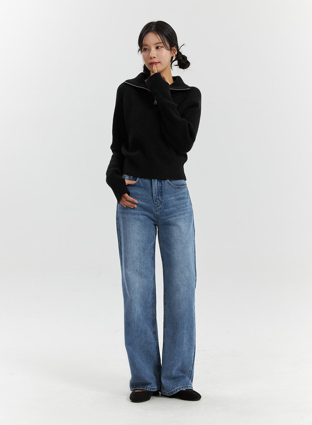 Half-Neck Zip Sweater OD321