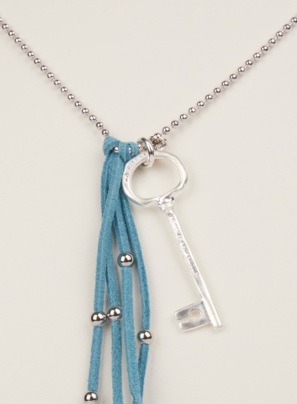 Key Fringe Long Necklace (Blue) IM531