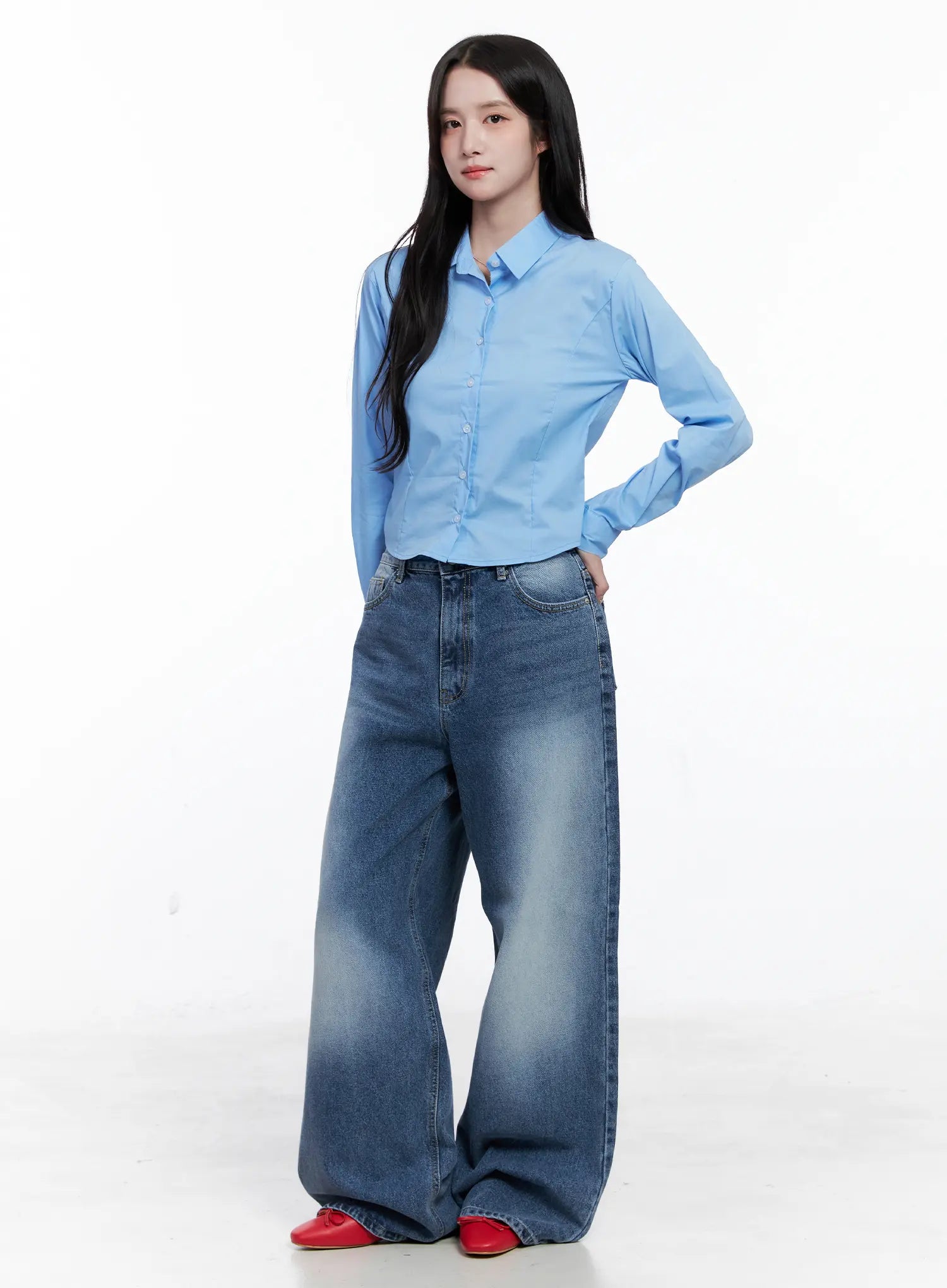 Slim Fit Button-Up Shirt CS519