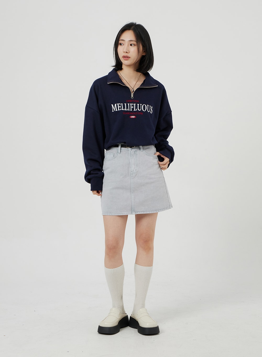 Oversized Half Zip-Up OF316