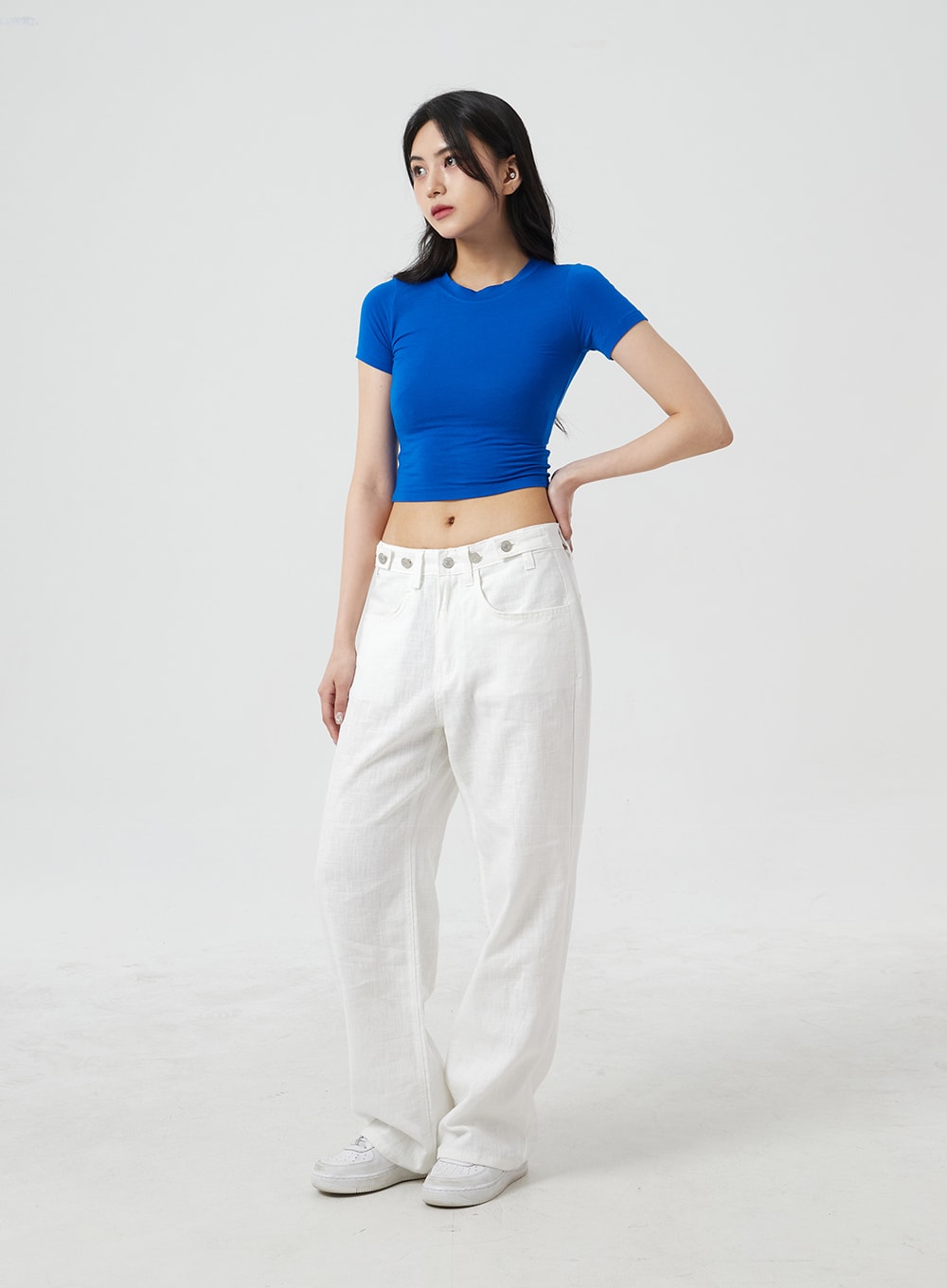 Slim Fit Crop Short Sleeve Tee BM304