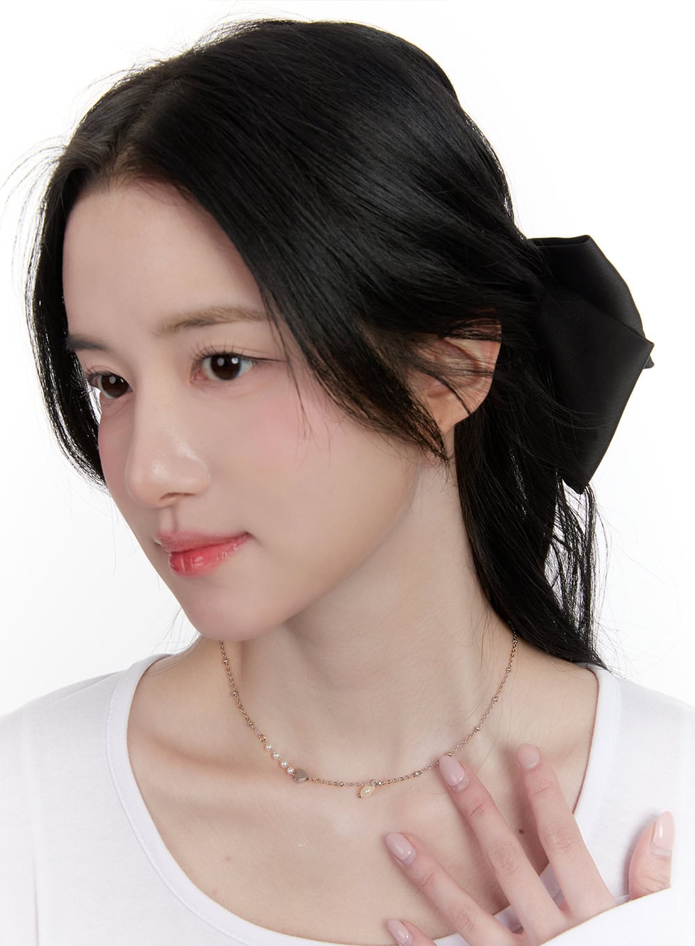 Fake Pearl Heart Necklace CF528