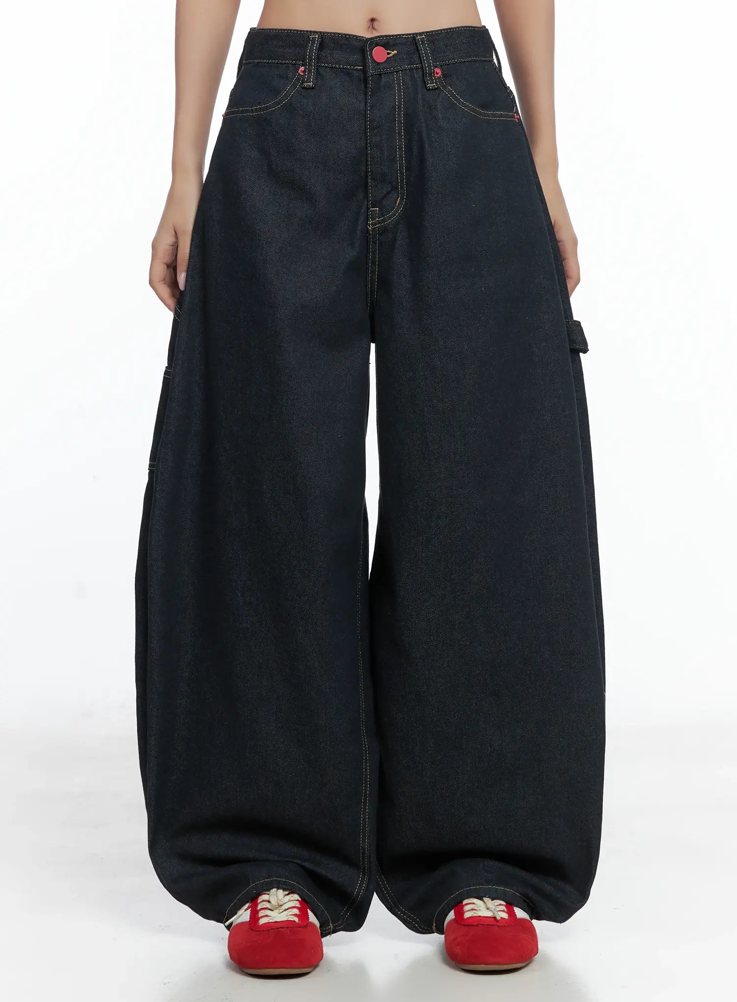 Heart Pocket Balloon Jeans CS503