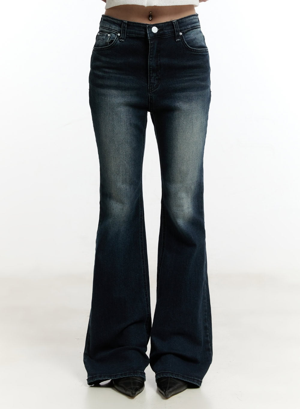 Ruelle Slim Washed Bootcut Jeans CY501