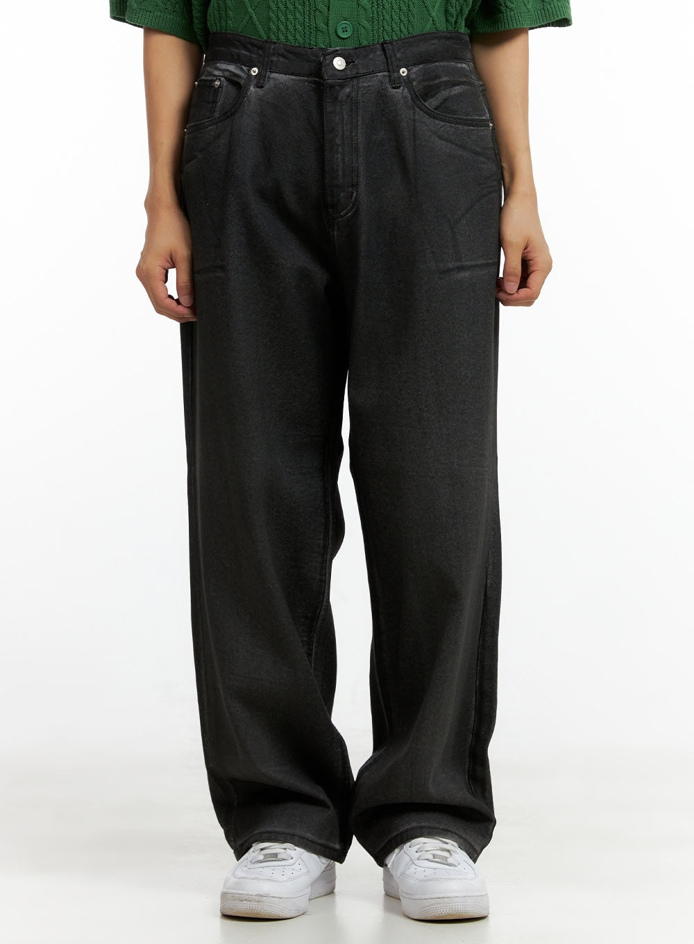 Men's Denim-Washed Loose Fit Jeans CL429