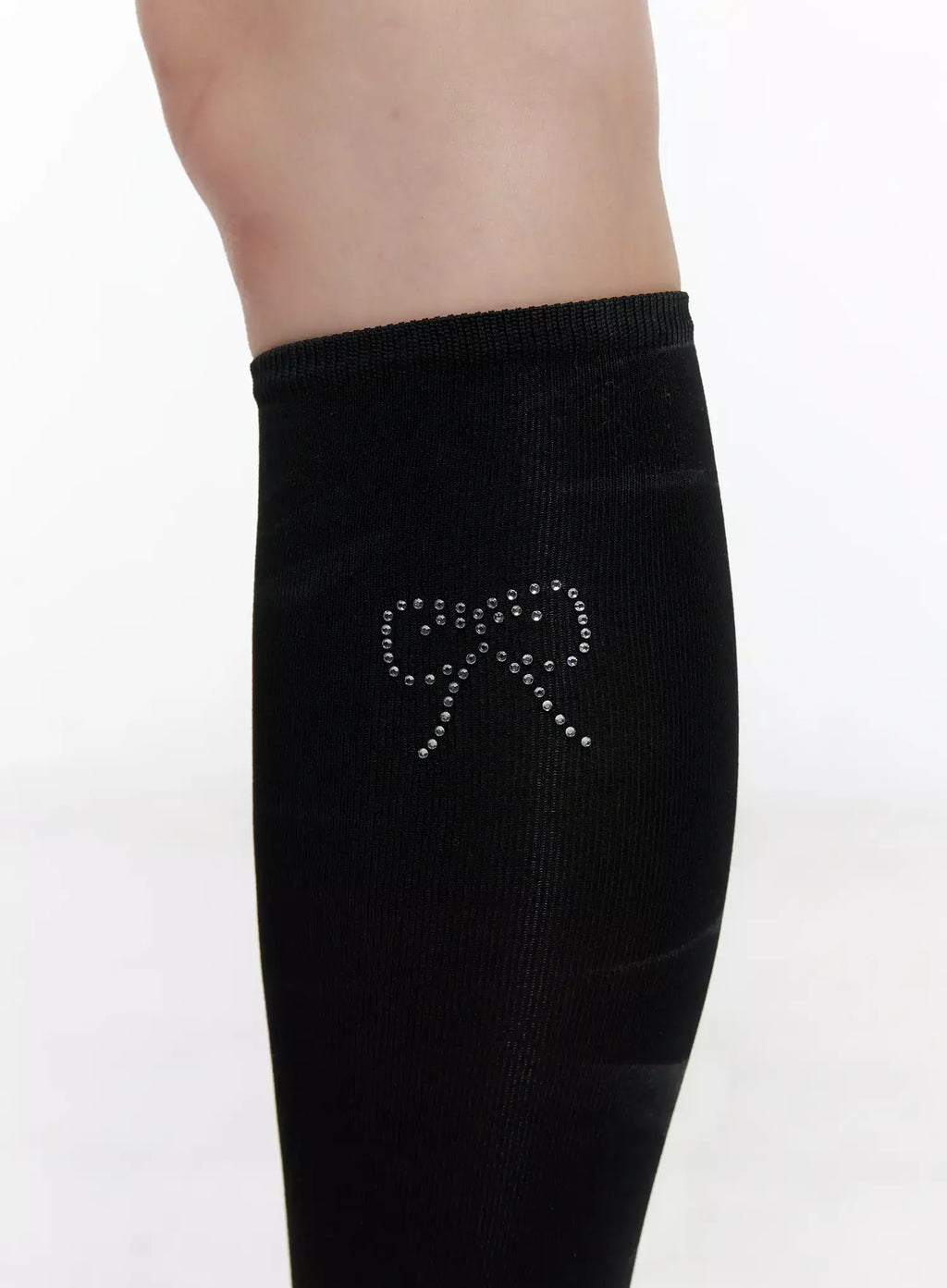 Rhinestone Heart Knee-High Socks IL531