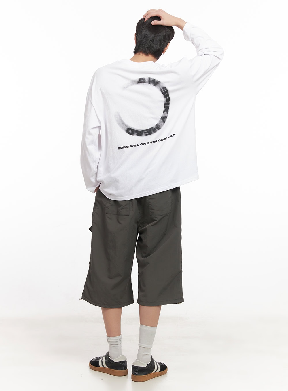 Men's Graphic Cotton Long Sleeve Shirt IA510