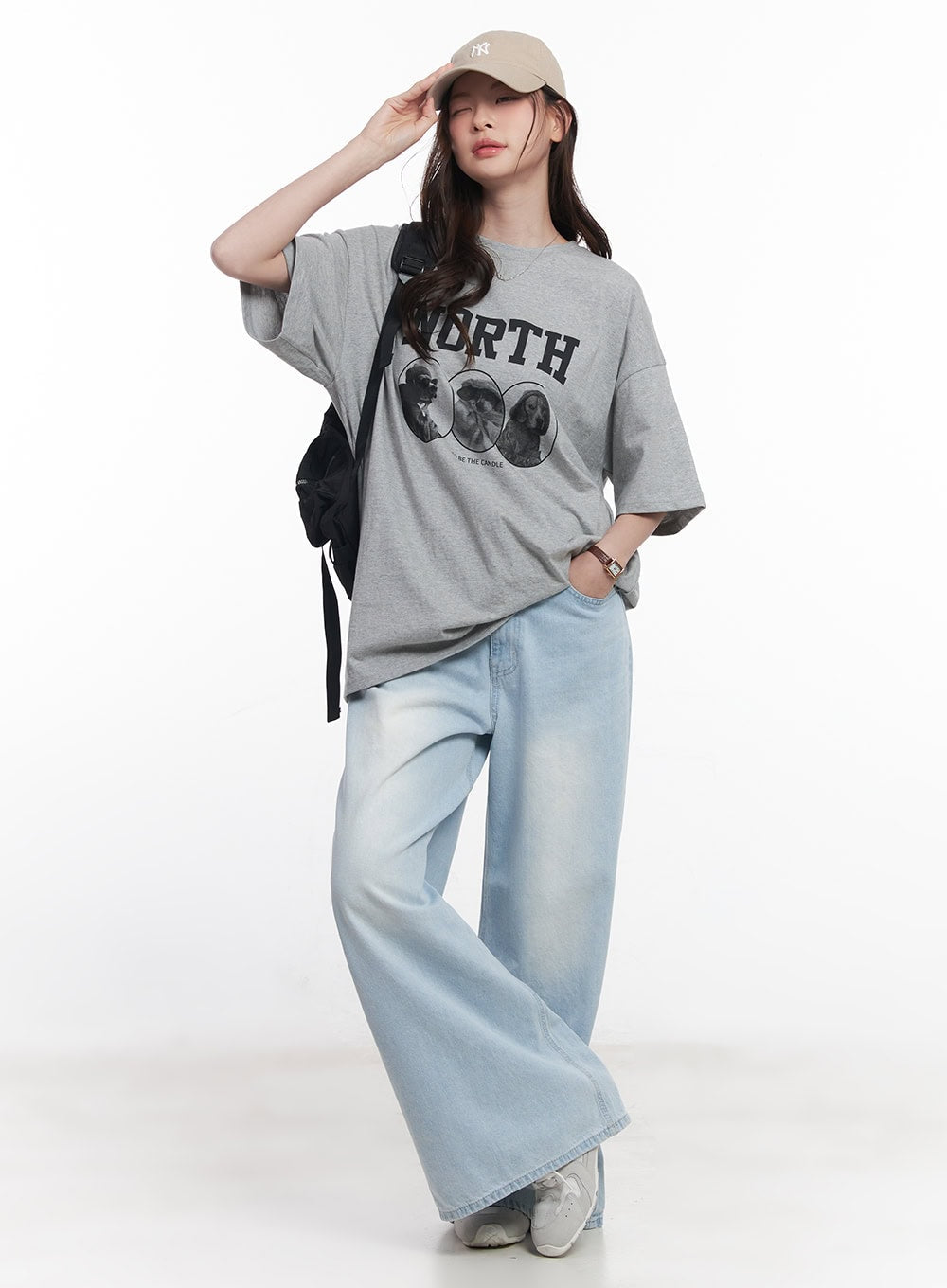 Judie Washed Wide-Leg Jeans CY519